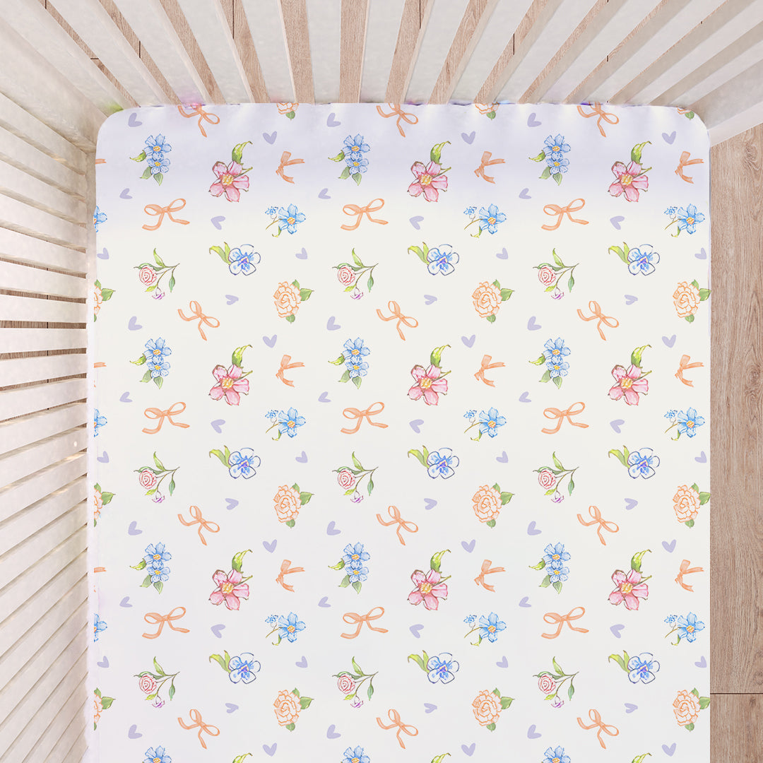 Fancy Fluff Organic Cot Bedsheet - Heirloom