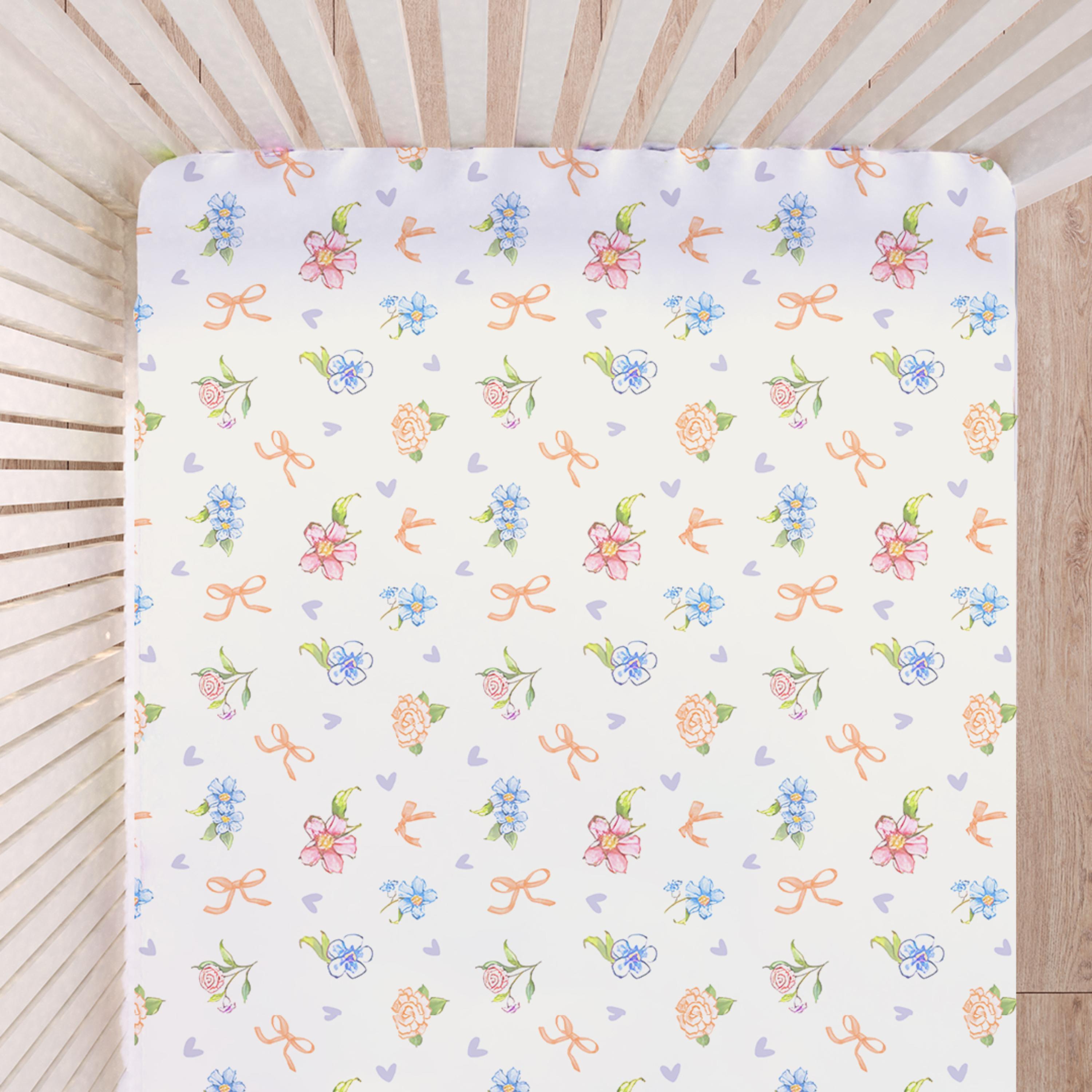 Fancy Fluff 7 Pc Organic Baby Cot Bedding Set - Heirloom