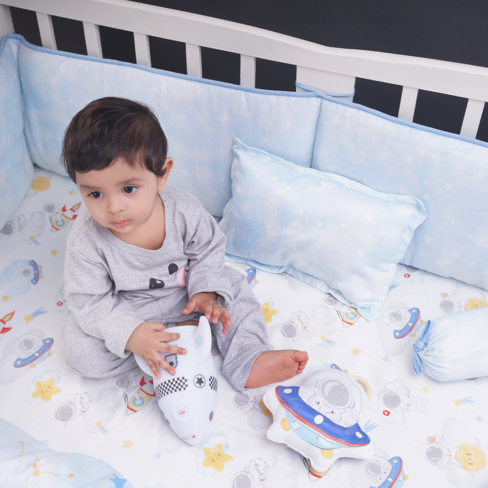 Fancy Fluff Organic Cot Bedsheet- Nova