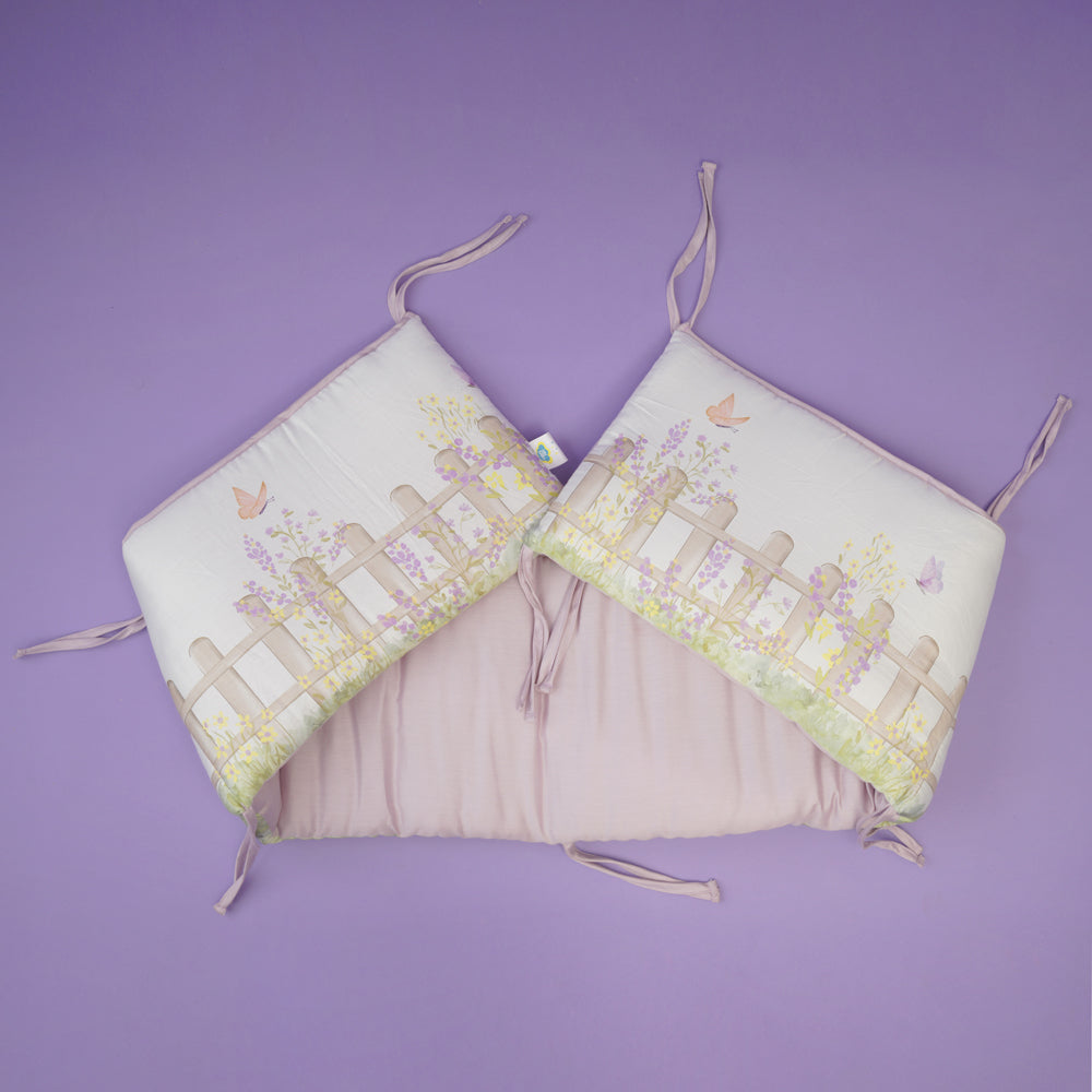 Fancy Fluff Organic Cot Half Bumper - Pixie Dust