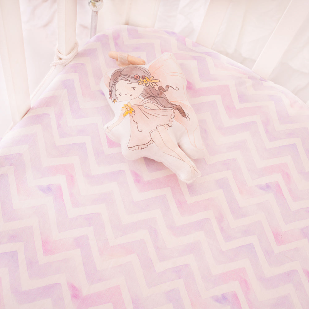 Fancy Fluff Organic Cot Fitted Sheet - Pixie Dust