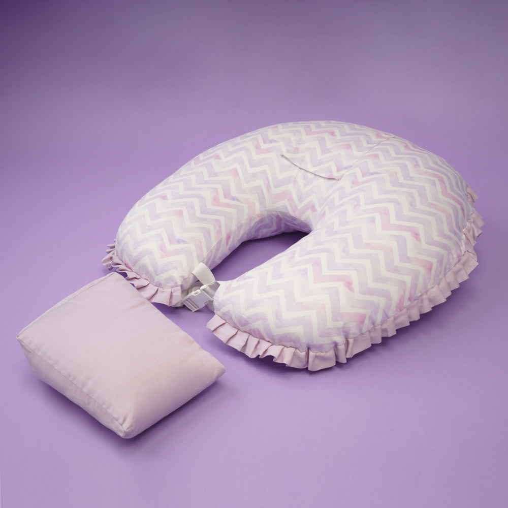 Fancy Fluff Organic Feeding Pillow with Reclining Support Pillow - Pixie Dust