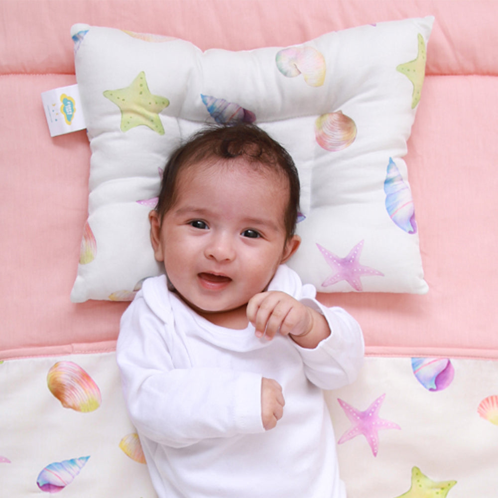 Fancy Fluff Organic Baby Head Nest - Sea Fantasy