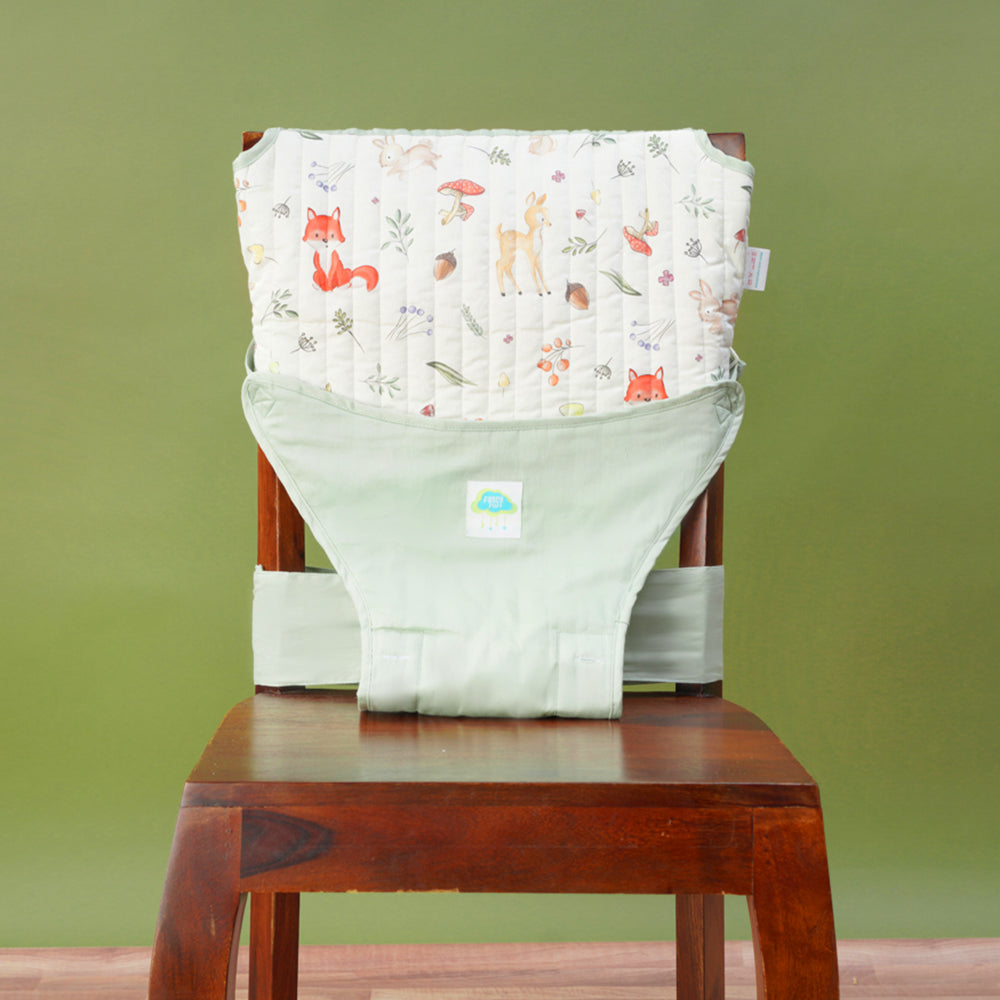 Fancy Fluff Organic On-The-Go Feeding Chair - Woodland (Chair Sleeve)