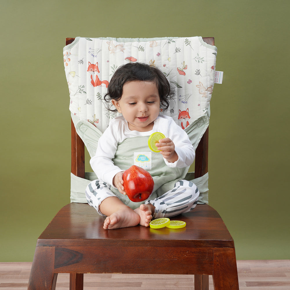 Fancy Fluff Organic On-The-Go Feeding Chair - Woodland (Chair Sleeve)