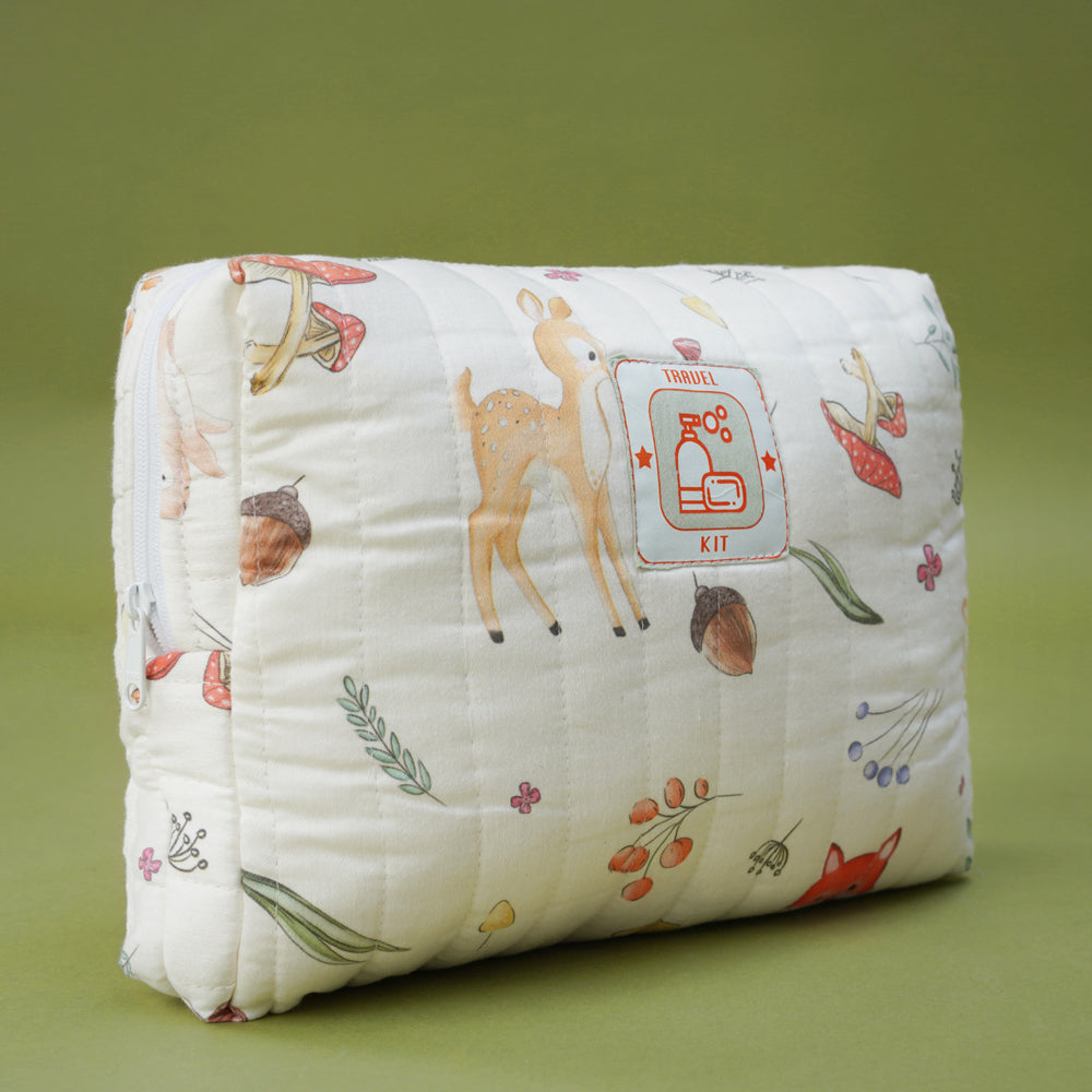 Fancy Fluff Organic Cotton Travel Kit- Woodland