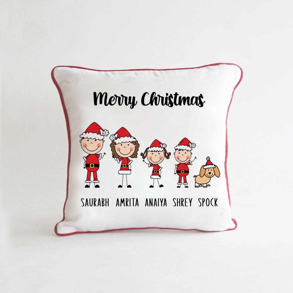 Square Family Cushion - 3 People/Pets