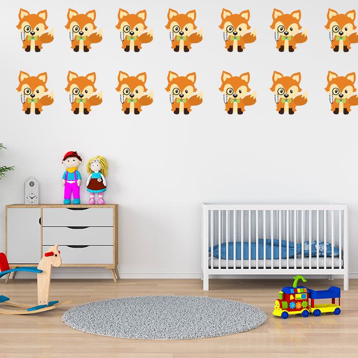 Fantastic Fellow Fox Mini Wall Art Stickers