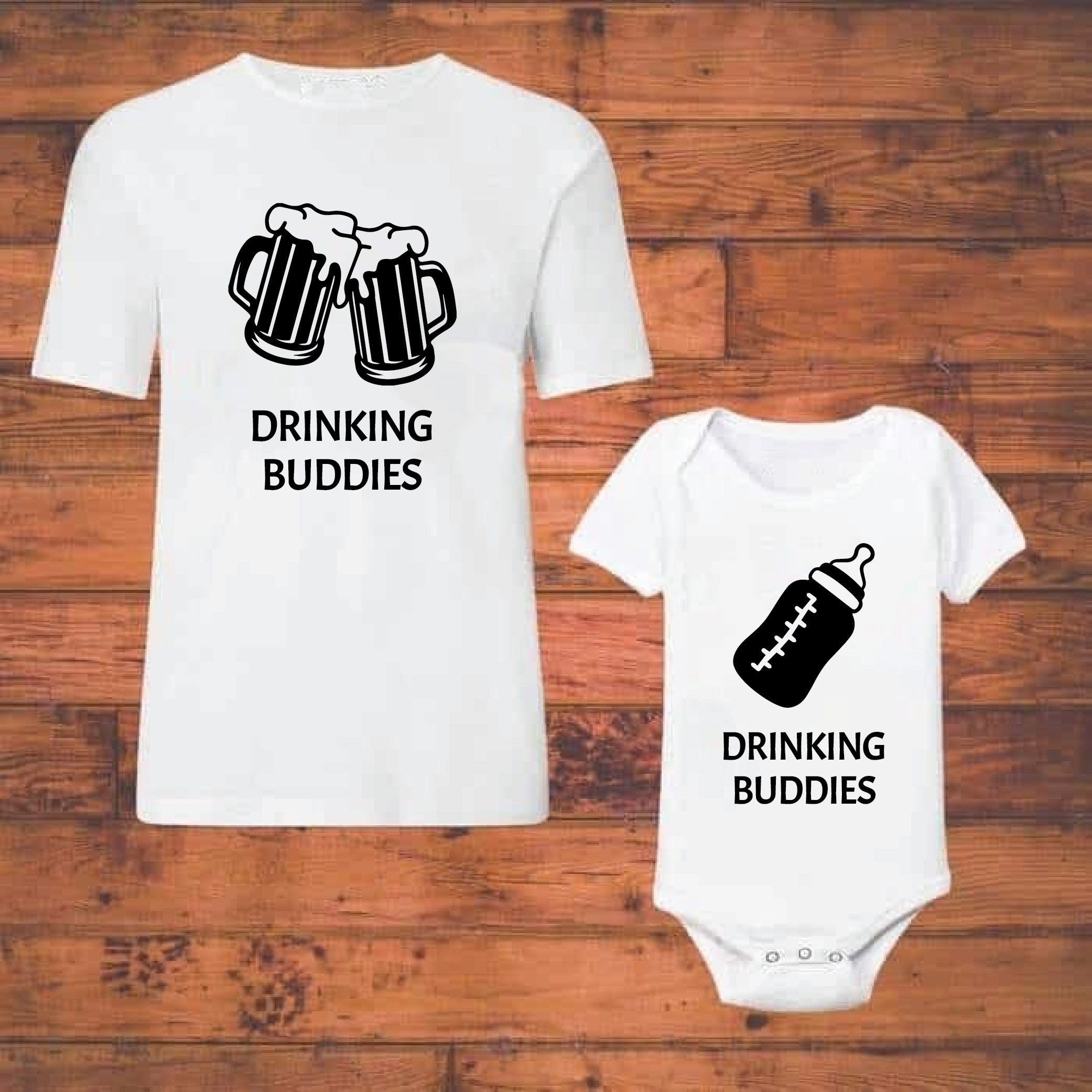 Drinking Buddies - Combo of Adult Tshirt + Kid's Tshirt/Onesie