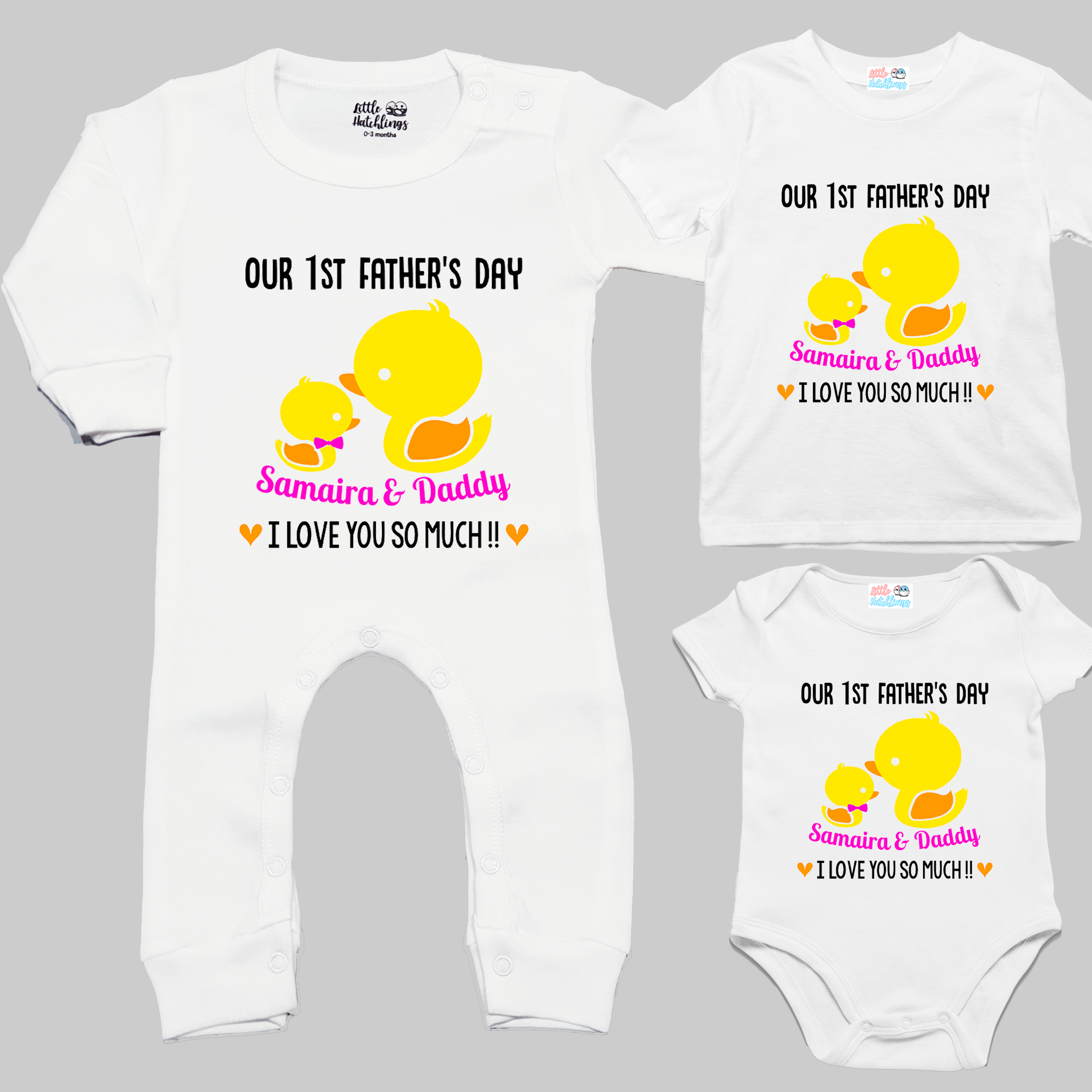 First Father's Day Duck White Onesie / Tshirt / Romper