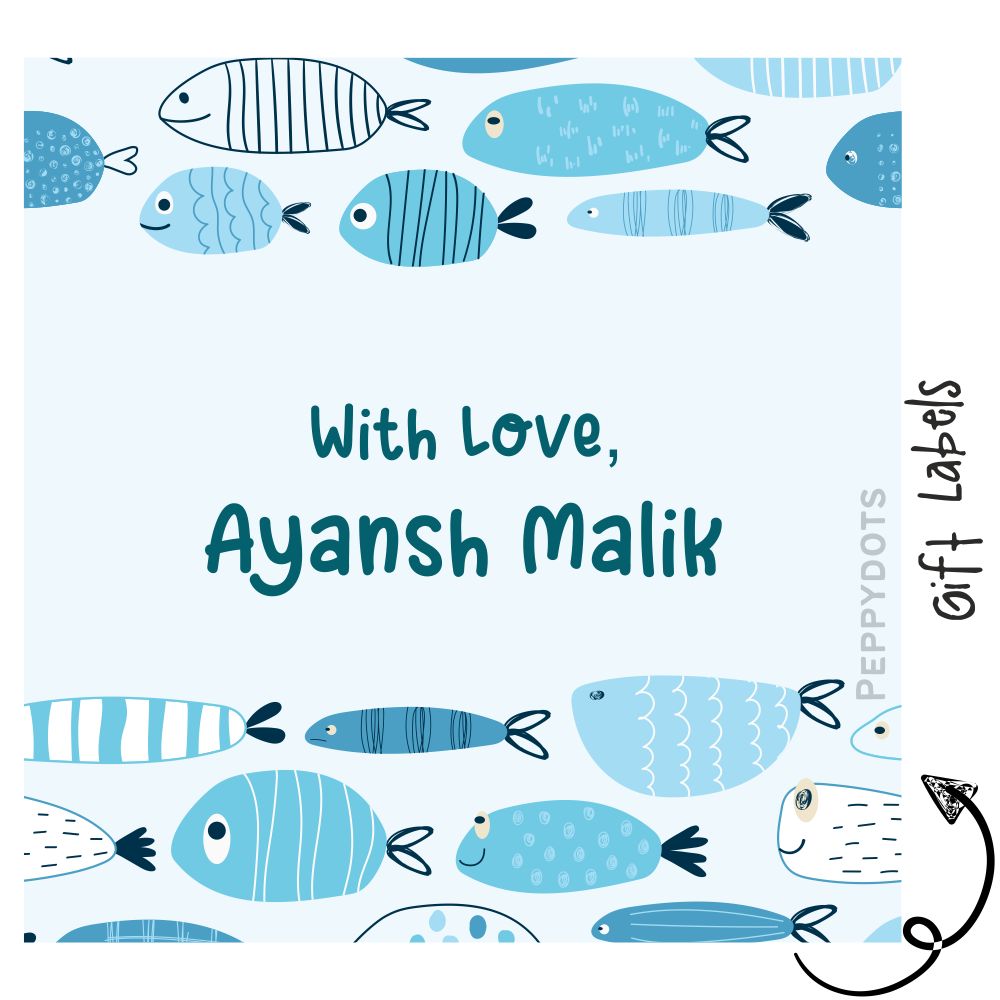 Gift Labels - Blue Fish