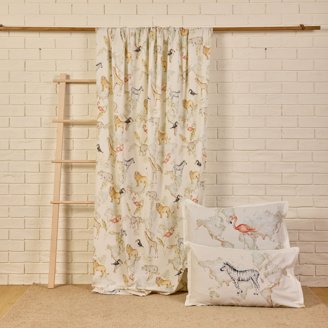 Baby It's a Wild World Main Print  Double/ King Bed Sheet Set