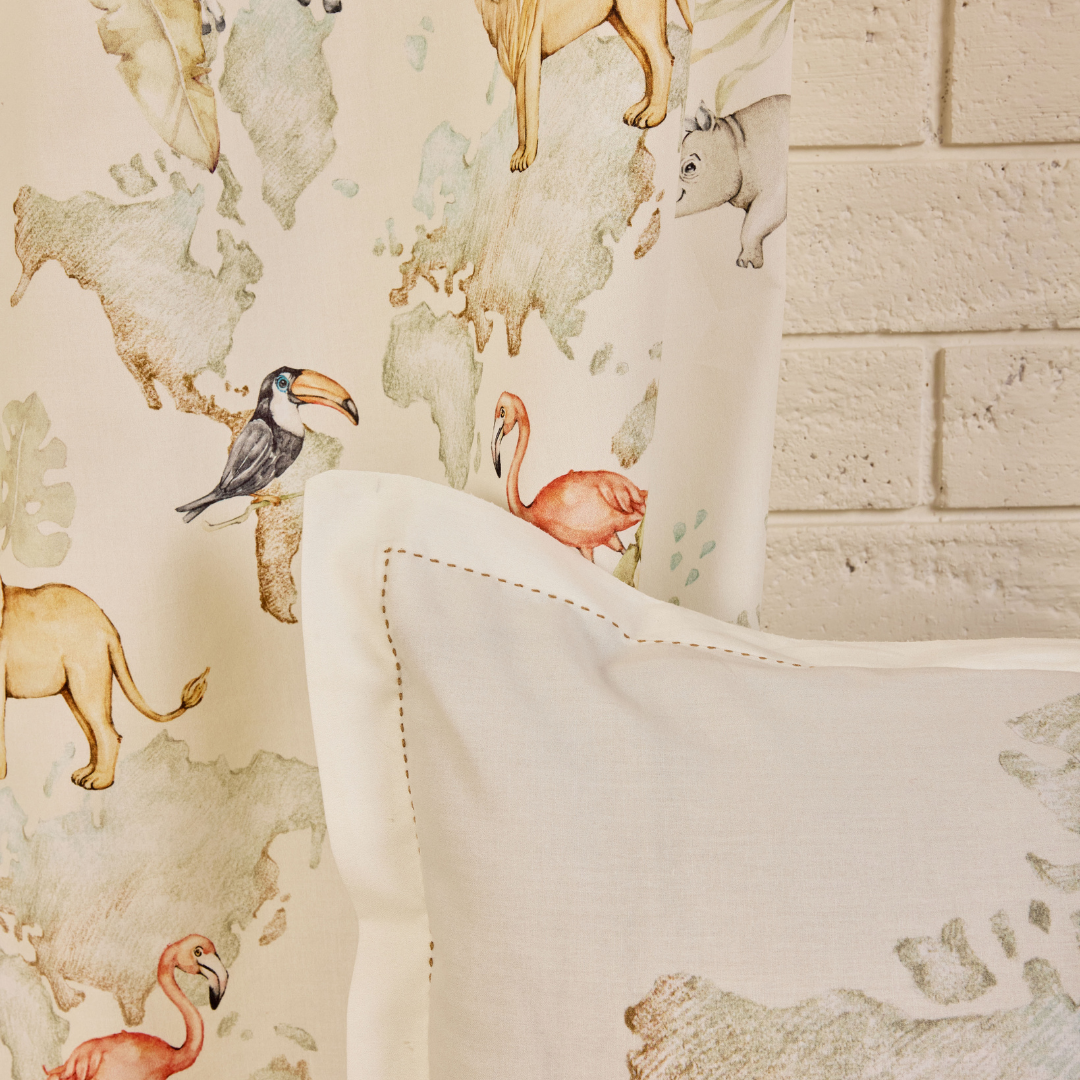 Baby It's a Wild World Main Print  Double/ King Bed Sheet Set