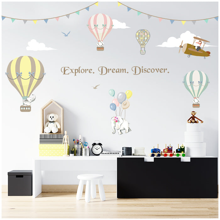 Flying Animals Kids Wall Stickers