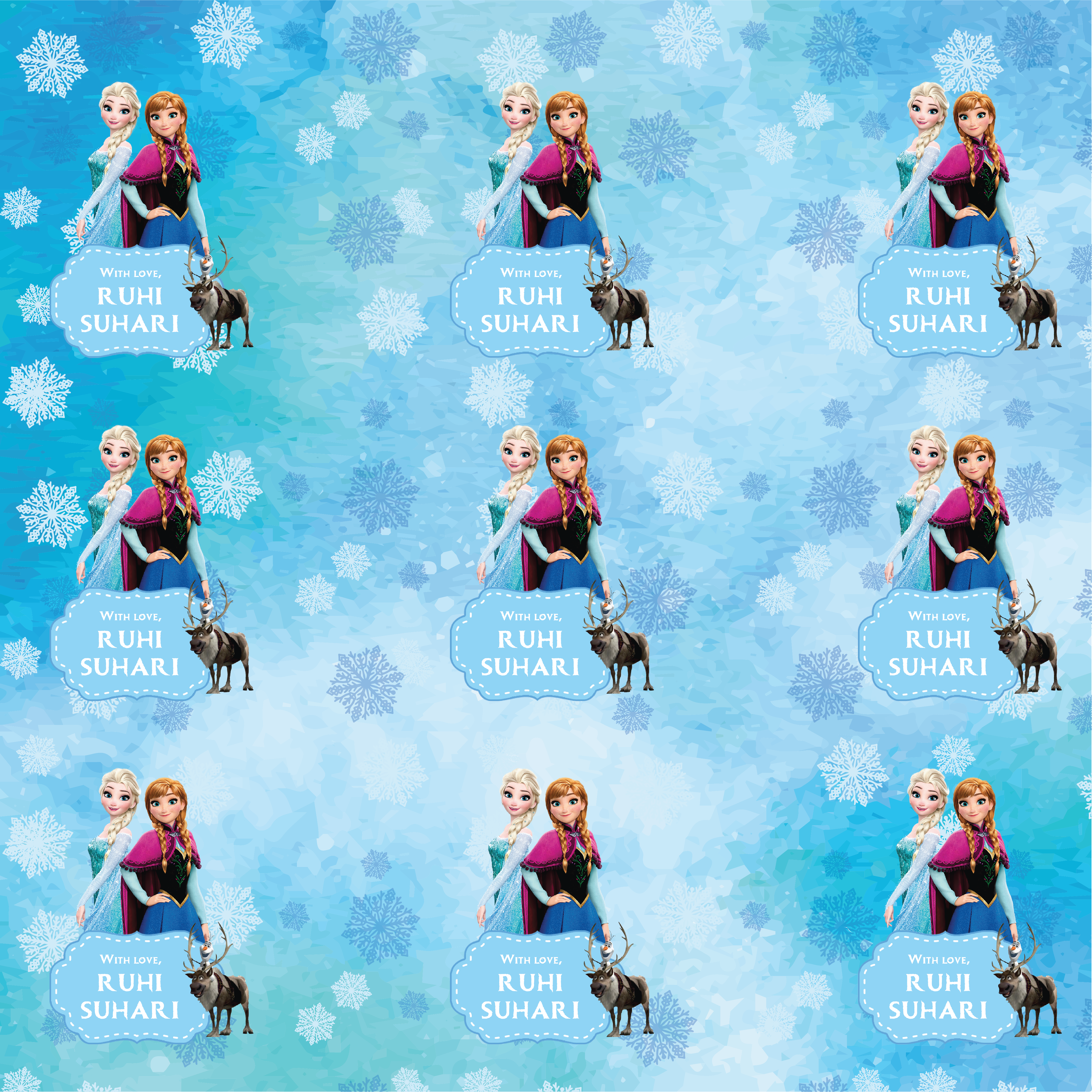 Personalised Gift Wrapping Paper (Girl)