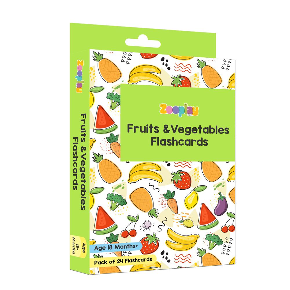 Fruits And Vegetables Flashcards- Pack of 24