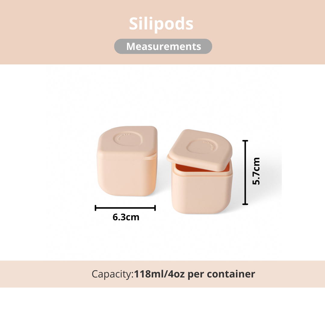 Miniware Leakproof Silipods, Peach