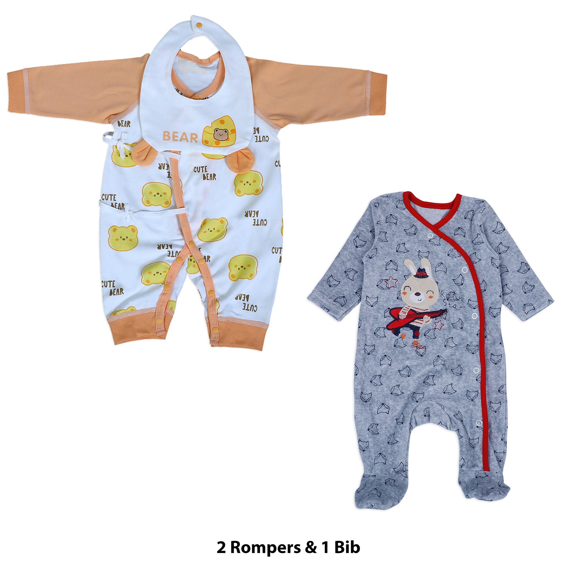 Baby Moo Hot Air Balloon Animal Themed Masoom 22 Pcs Luxury Gift Hamper Unisex Red - 0-12M Sizes Available - Baby Moo