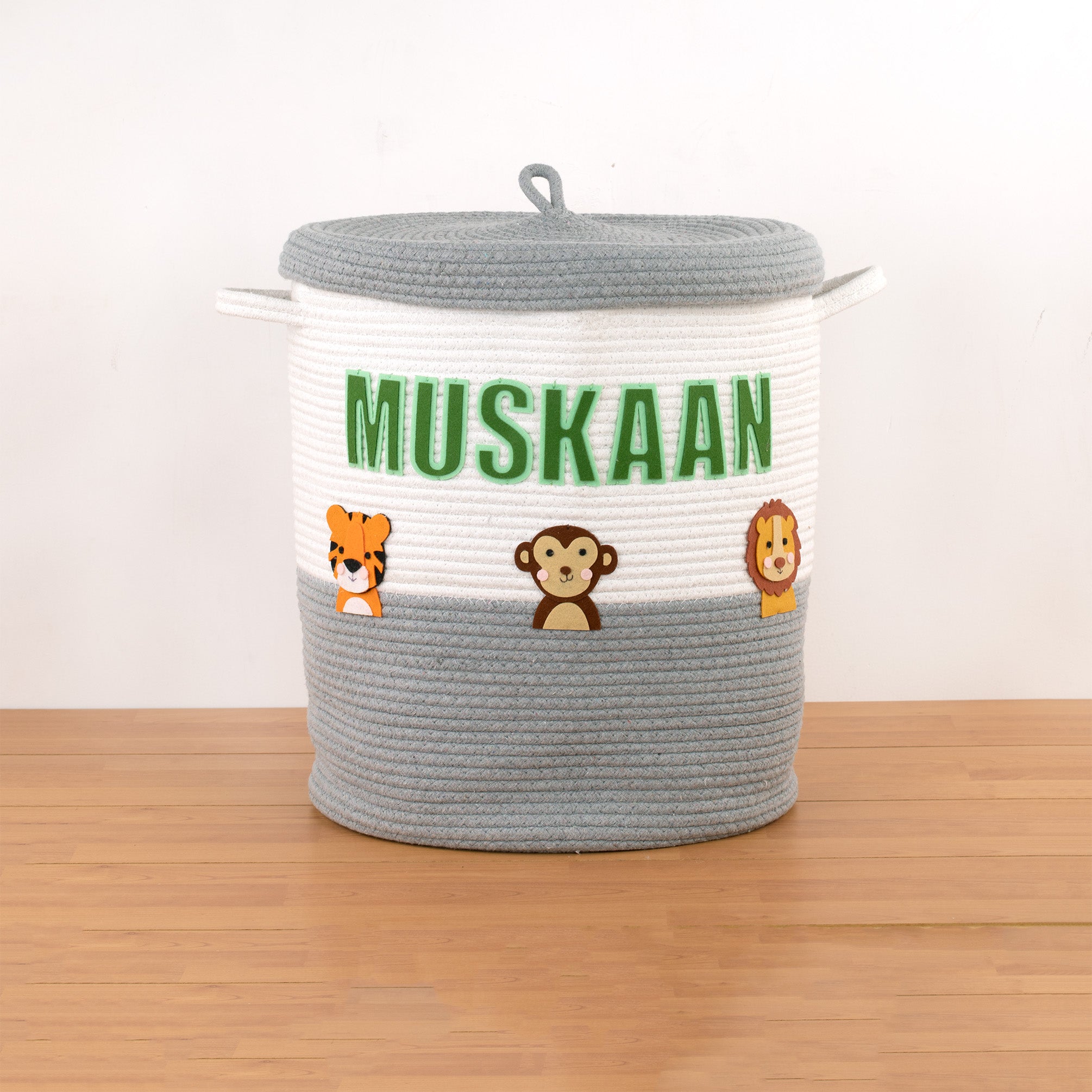Rope Basket With Lid Medium/Large/Set Of 2
