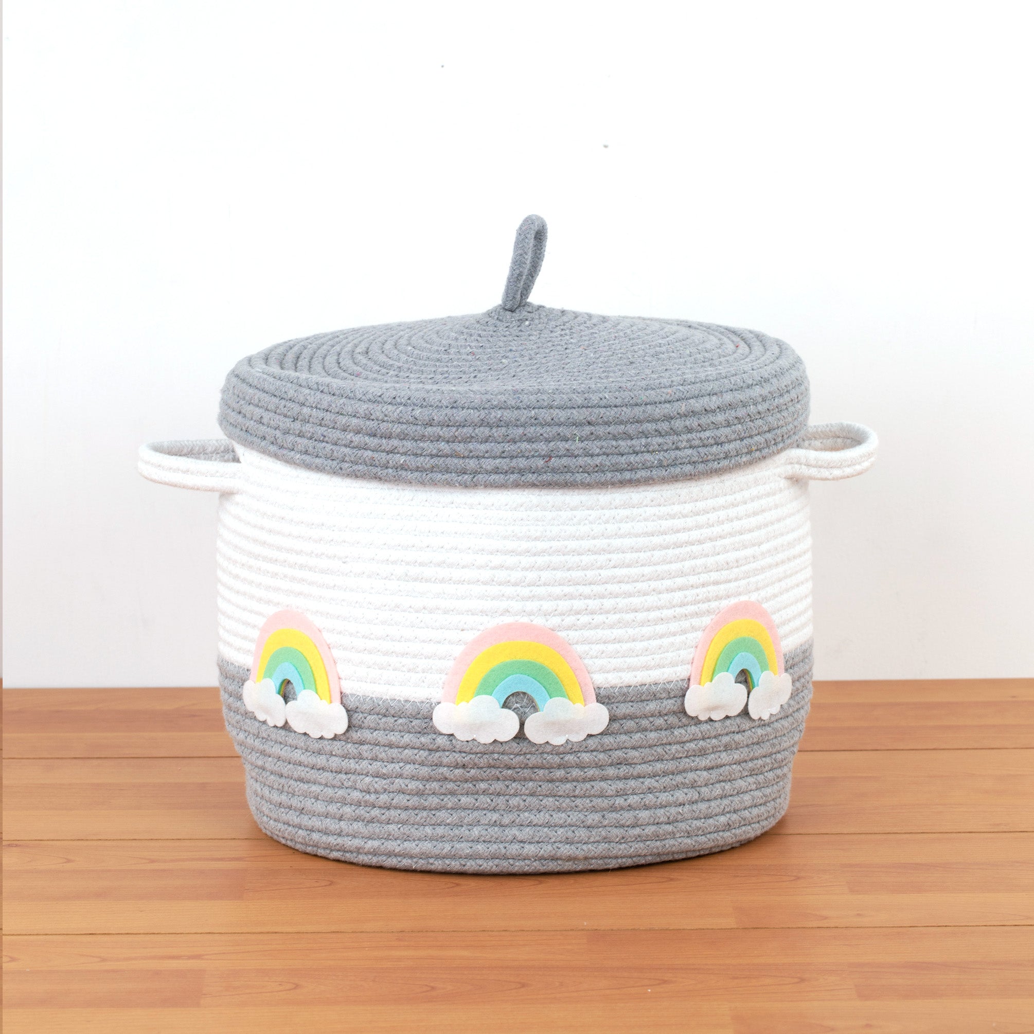 Rope Basket With Lid Medium/Large/Set Of 2