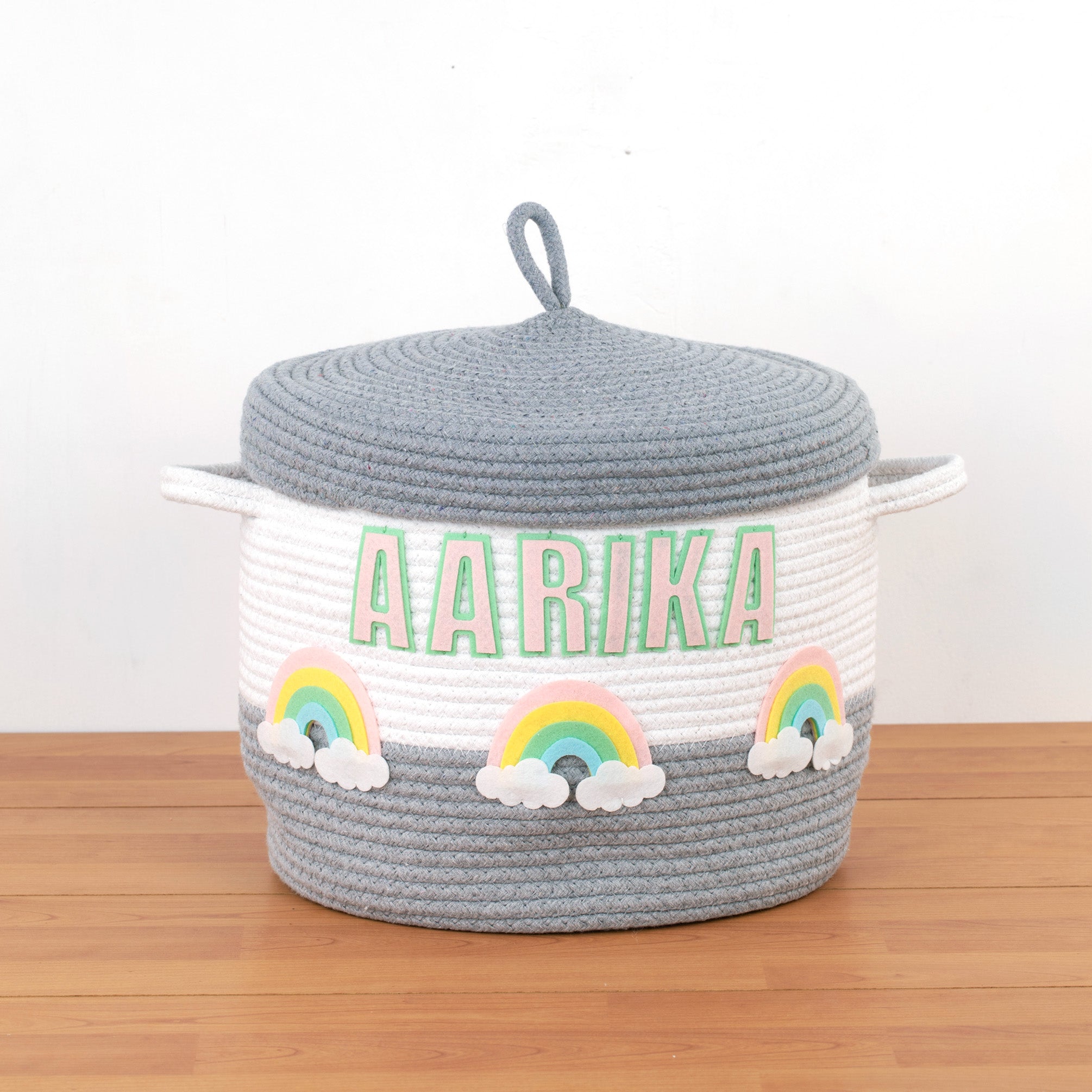 Rope Basket With Lid Medium/Large/Set Of 2