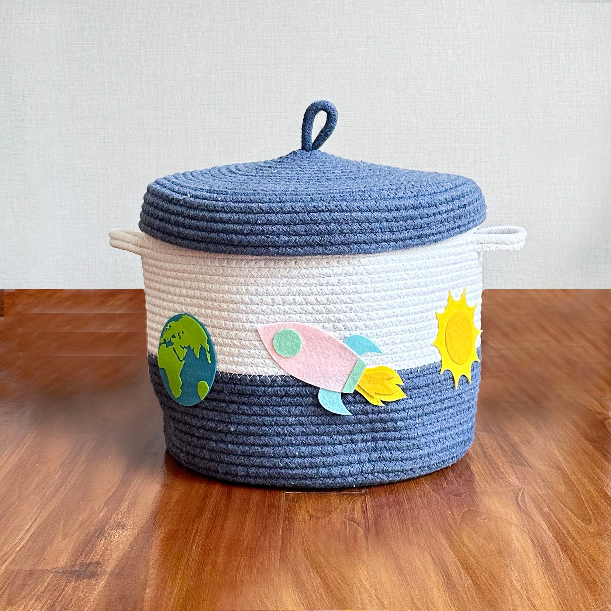 Rope Basket With Lid Medium/Large/Set Of 2