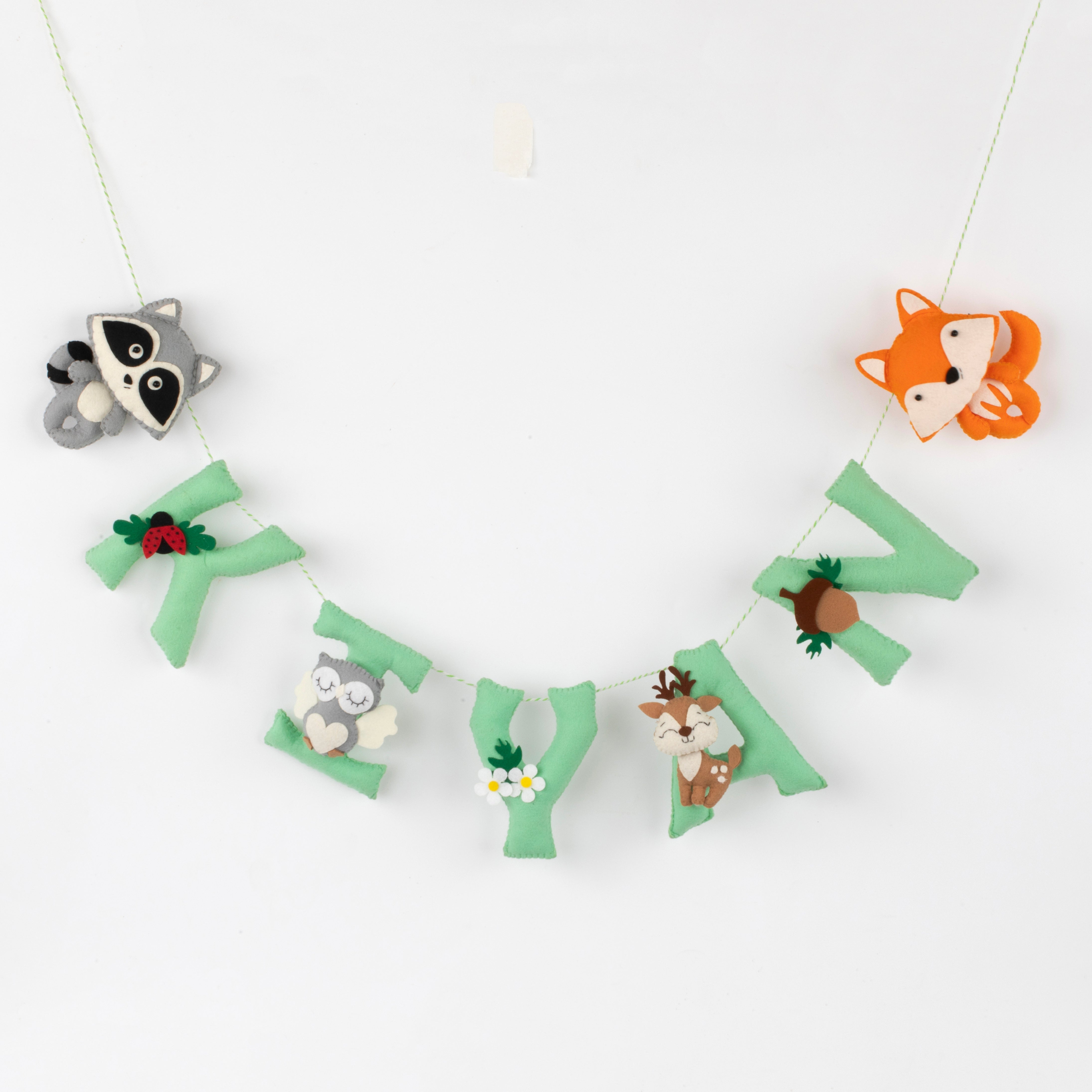 Personalised Woodland Adventures Name Bunting - Green
