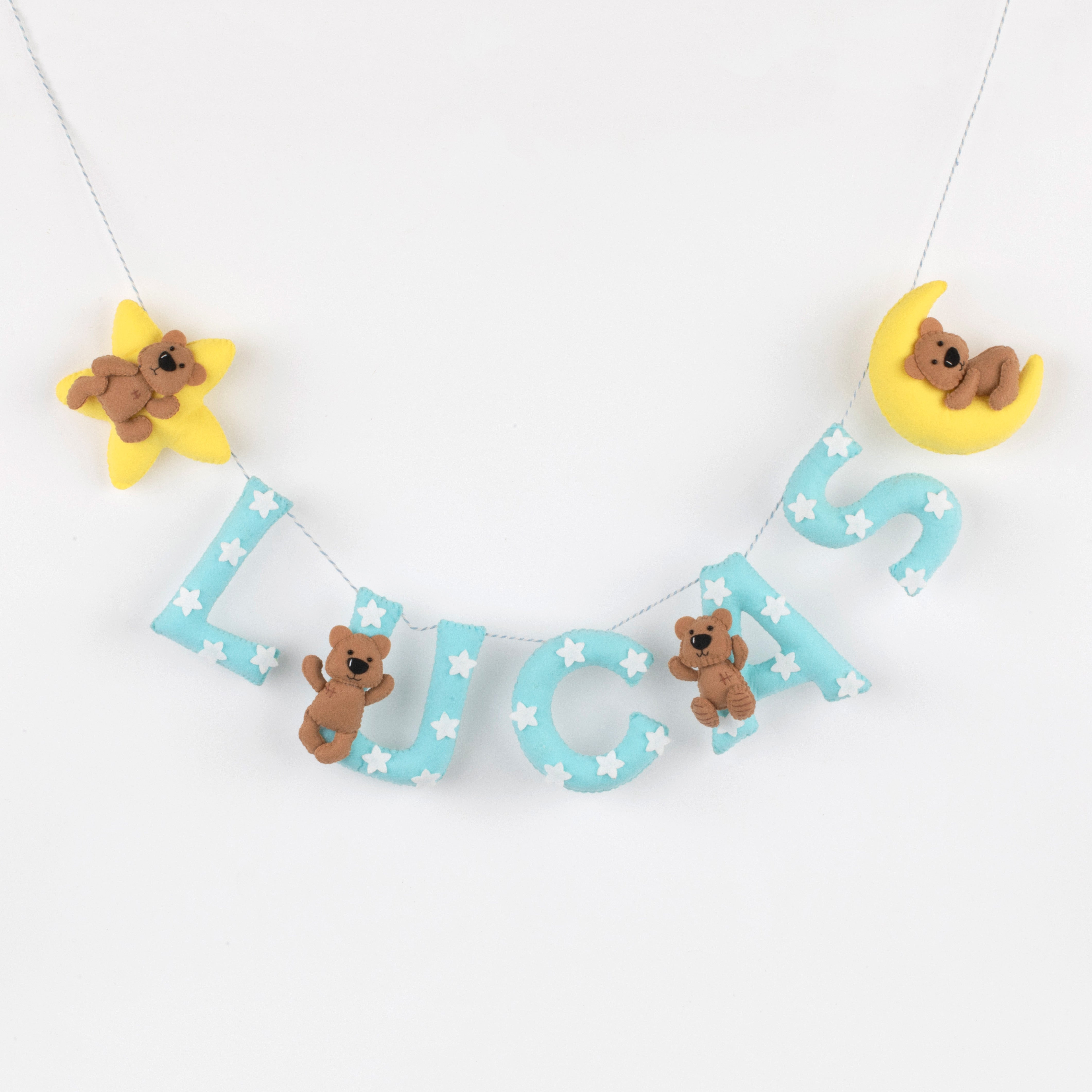 Sweet Dreams Name Bunting/Garland - Light Blue
