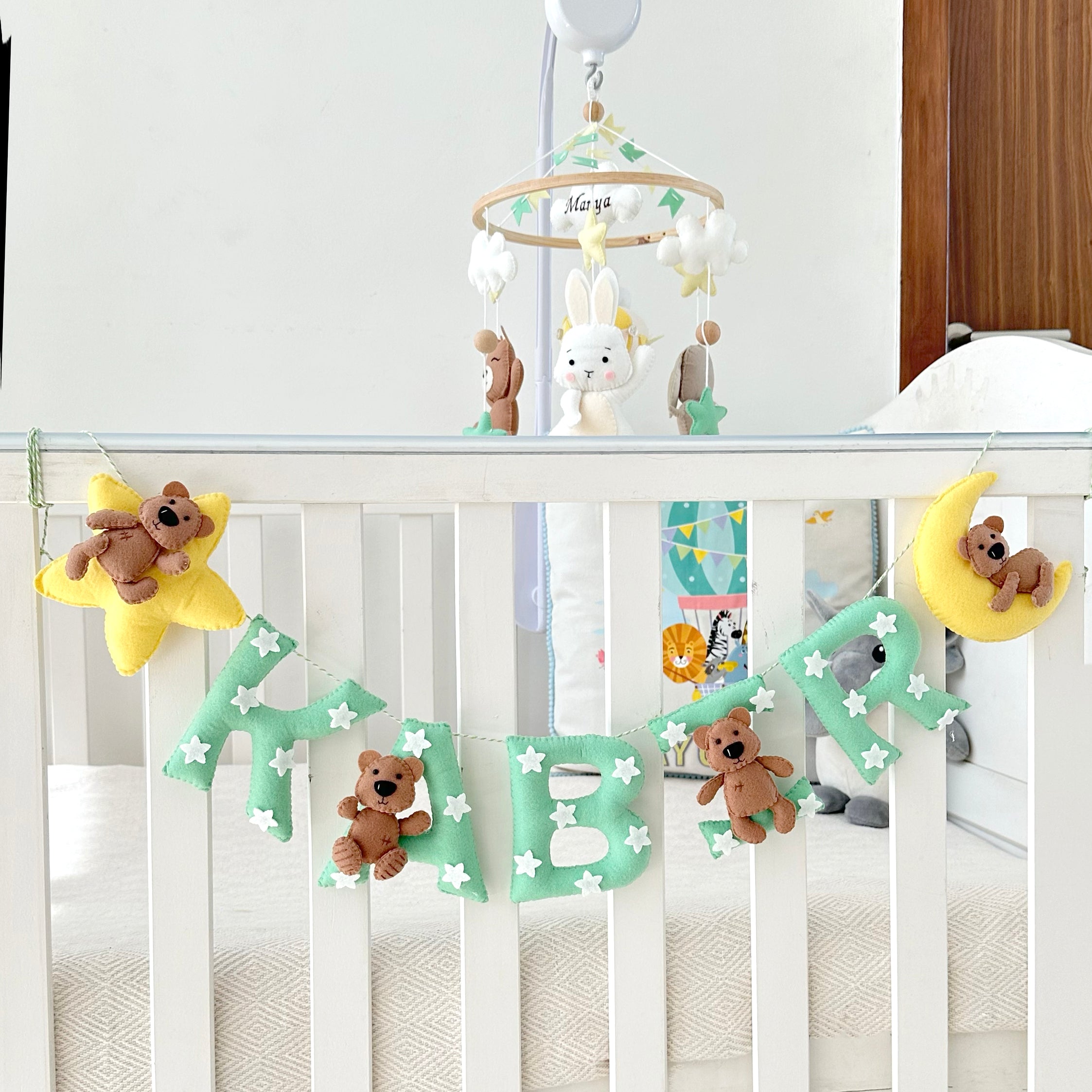 Sweet Dreams Name Bunting/Garland - Mint Green