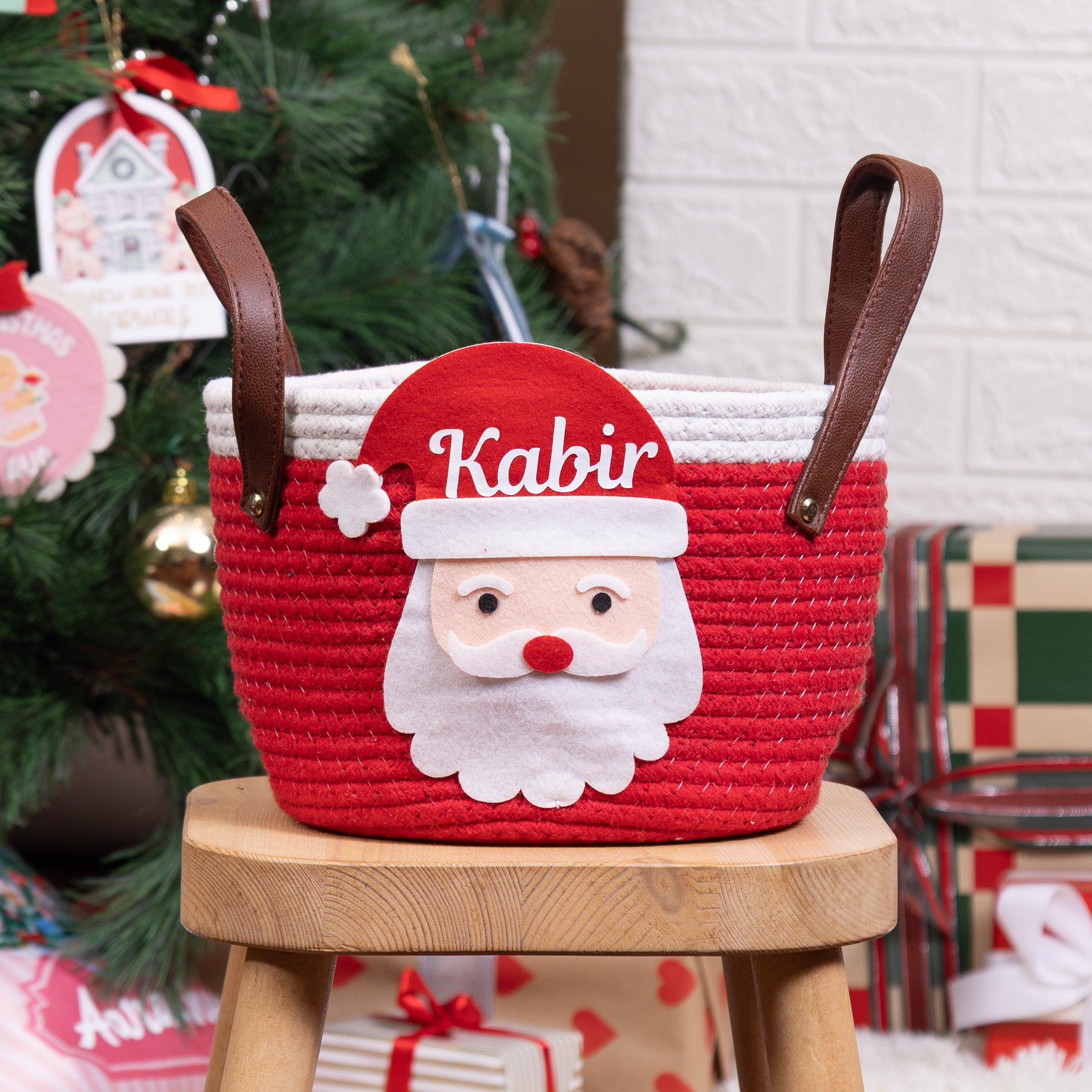 Red Cotton Rope Basket