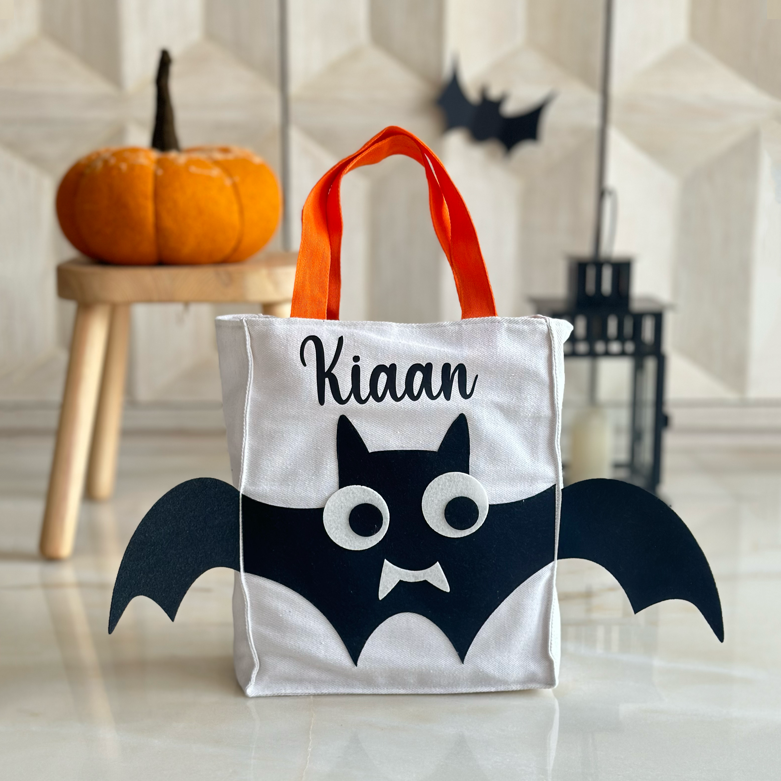 Bat Personalised Trick or Treat Bag