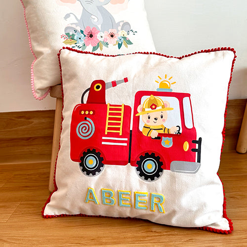 Throw Cushion - Little Red Fire Truck