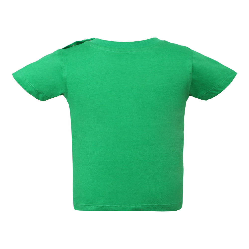 Giggles & Wiggles Boys Green Round-Neck Printed  T-Shirts