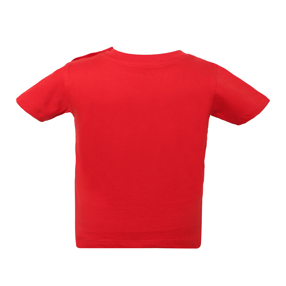 Giggles & Wiggles Boys Red Round-Neck Printed  T-Shirts