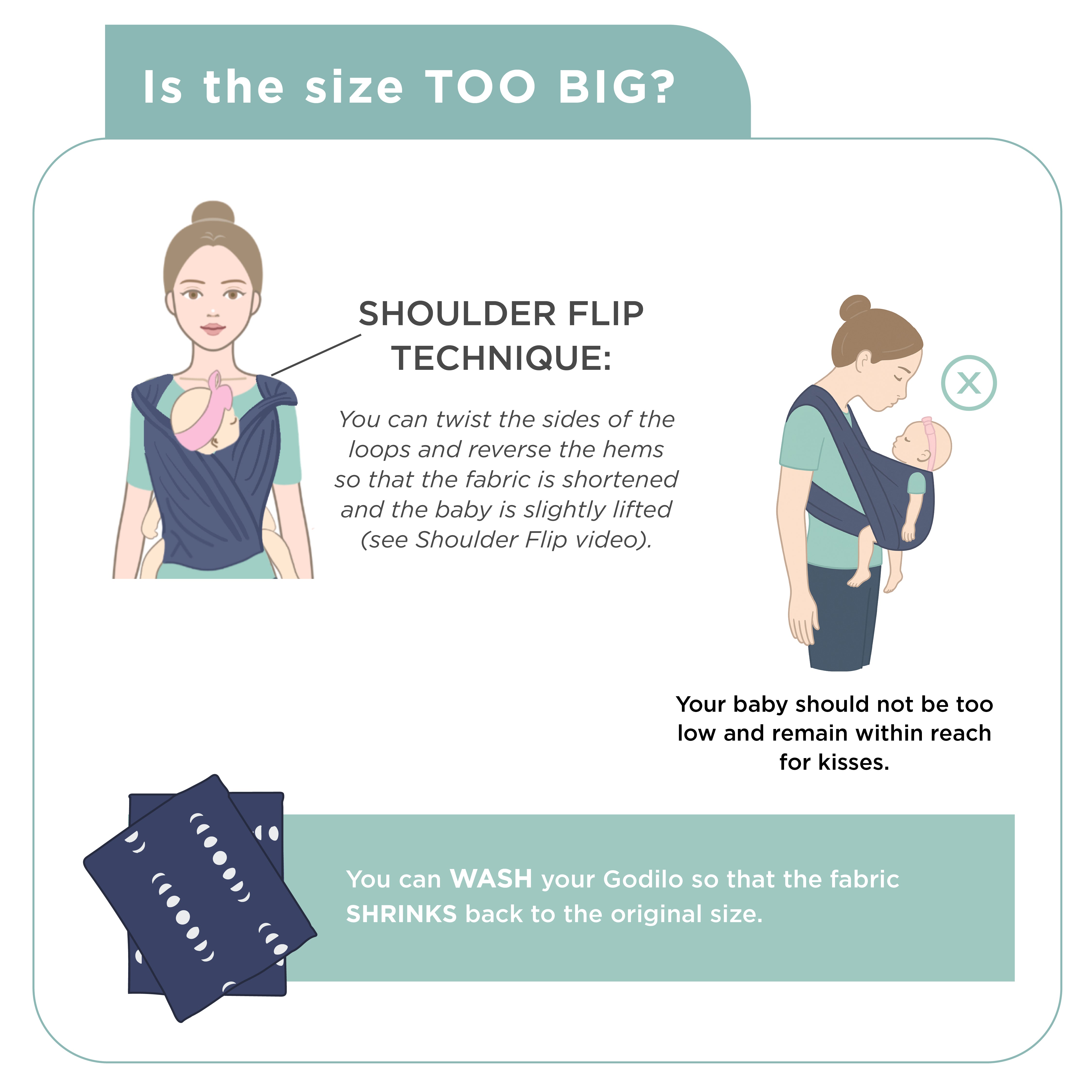 Masilo 'Godilo' Organic Cotton Baby Carrier - Leaf (From Birth to 12kgs)
