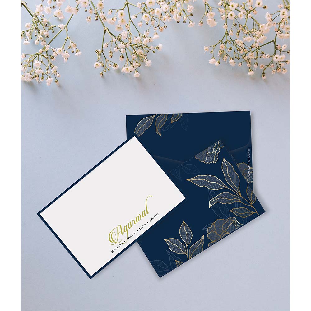 Family Card + Envelopes - Set of 25 - Gold & Blue