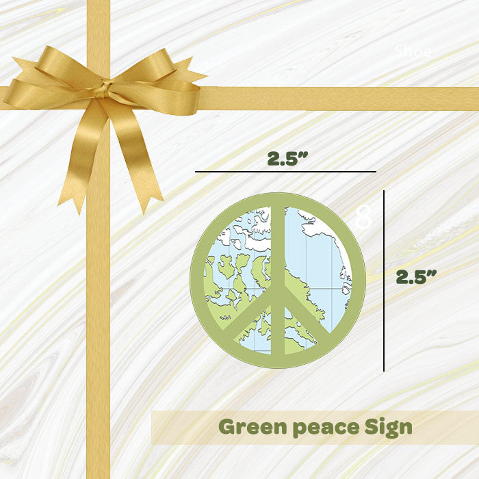 Personalised Gift Sticker - Green Peace - Set of 60