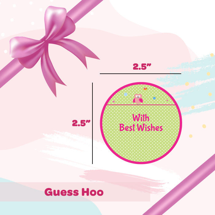 Personalised Gift Sticker - Guess Hoo - Set of 60