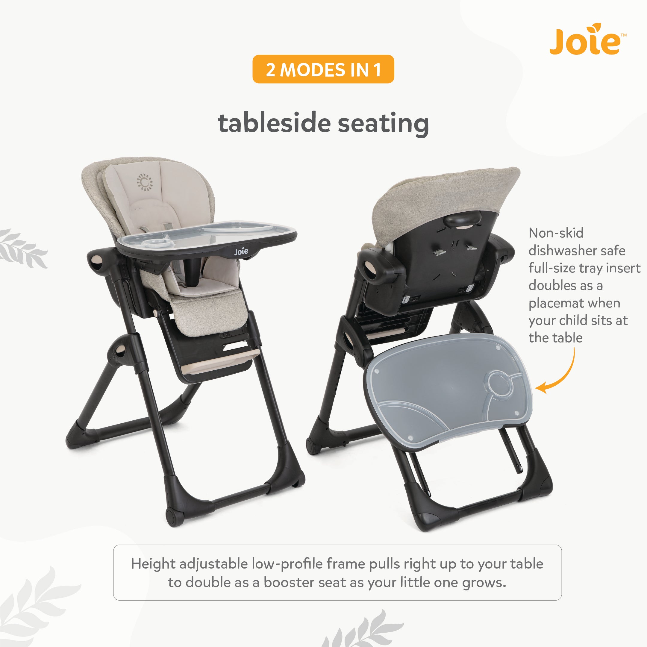 JOIE High Chair Mimzy Recline Speckled Birth+ to 15 kg