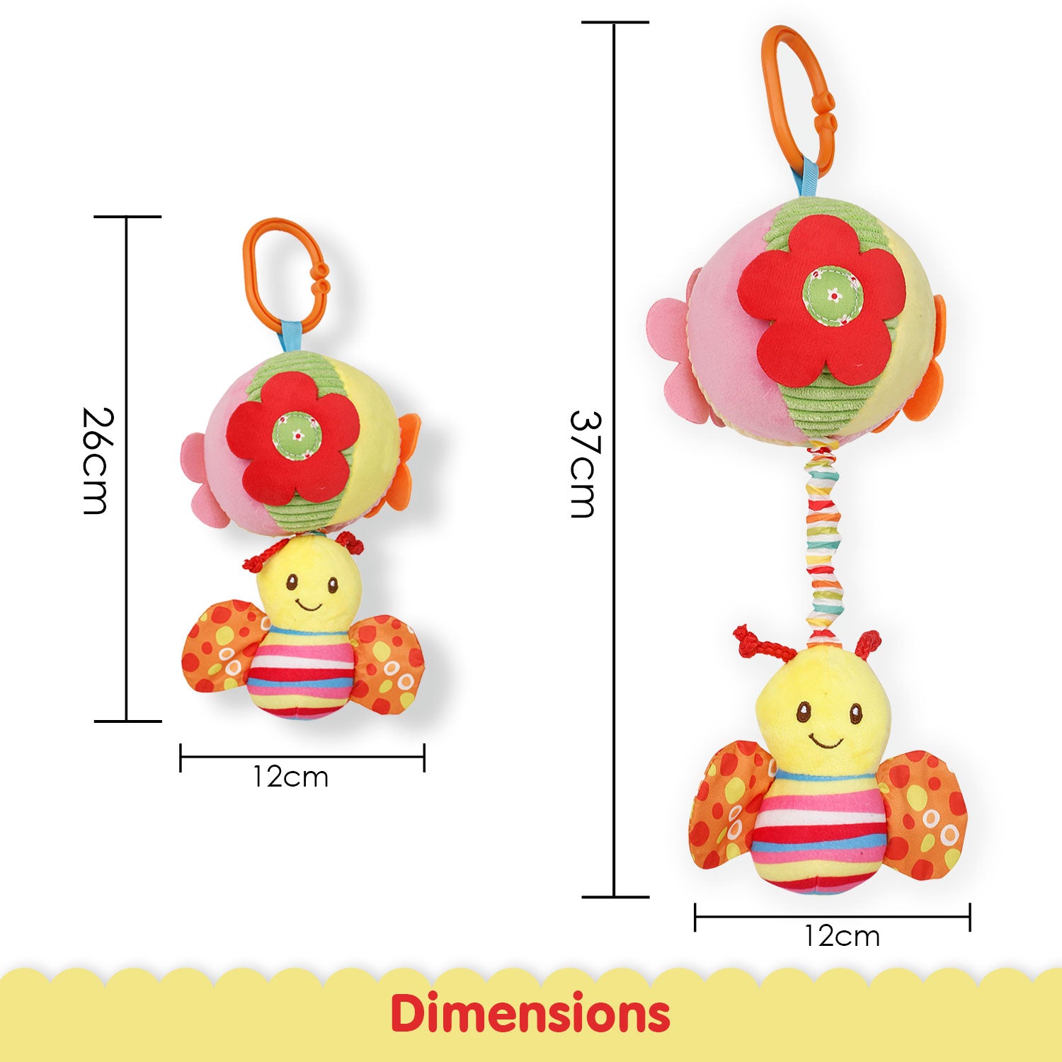 Baby Moo Butterfly Multicolour Hanging Pulling Toy