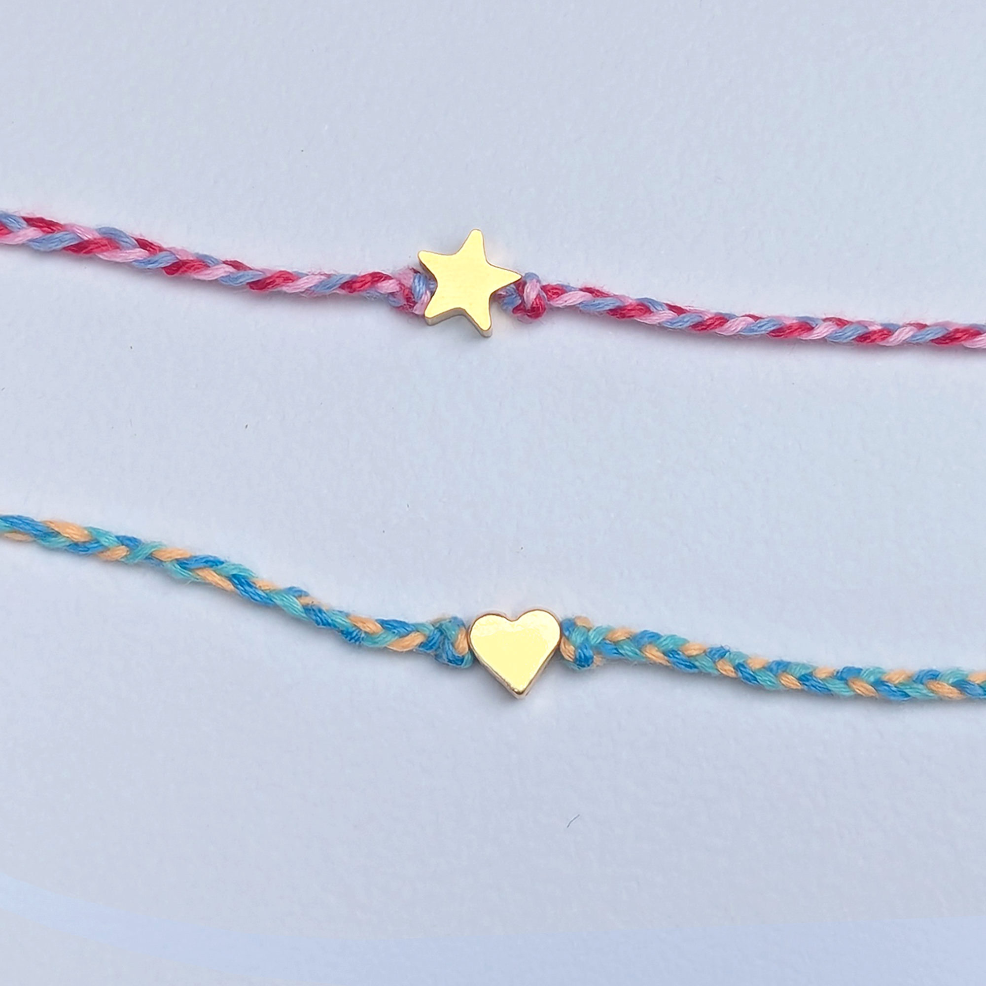 Heart/Star Charm Braided Rakhi
