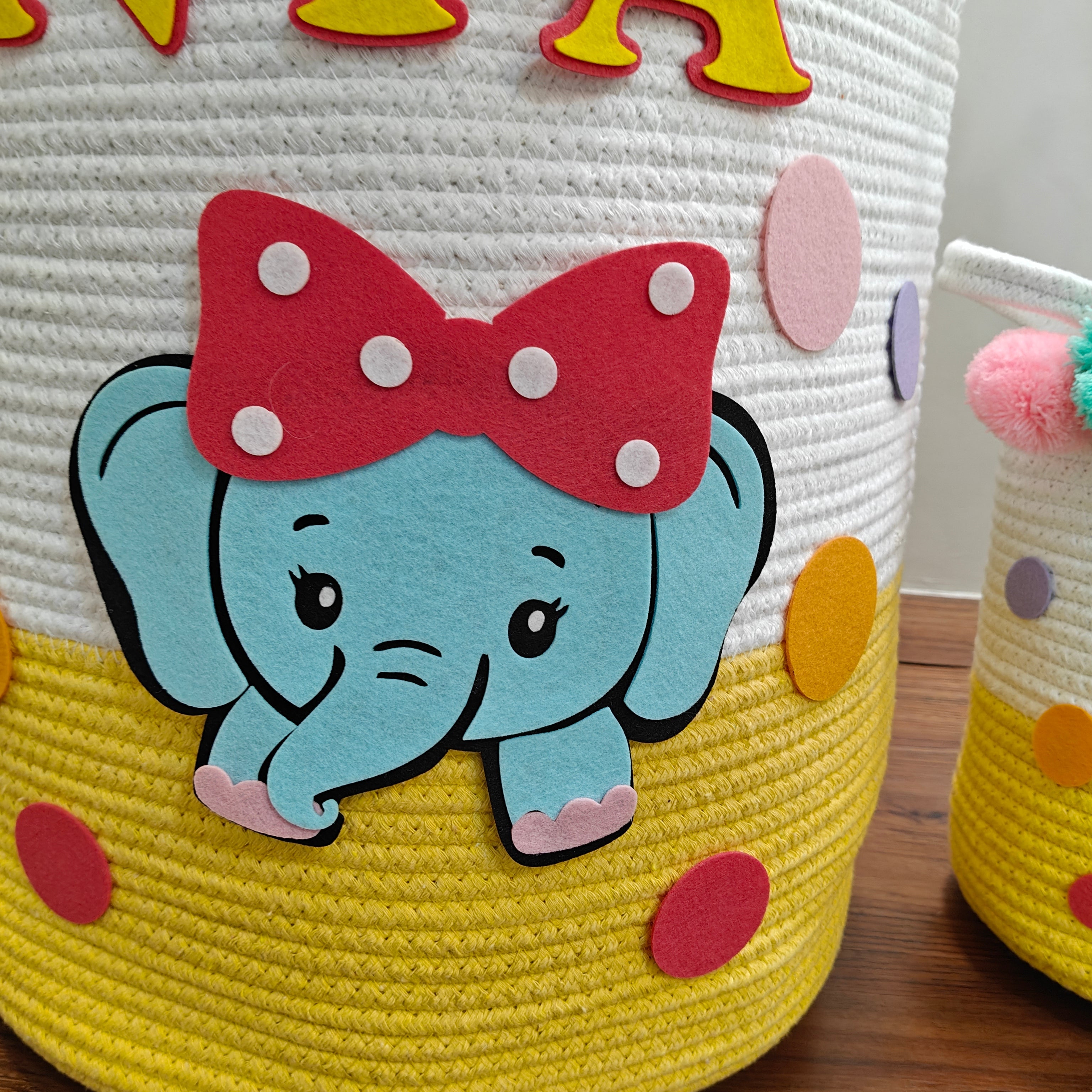 Jute Cotton Storage Basket -Ellie’s