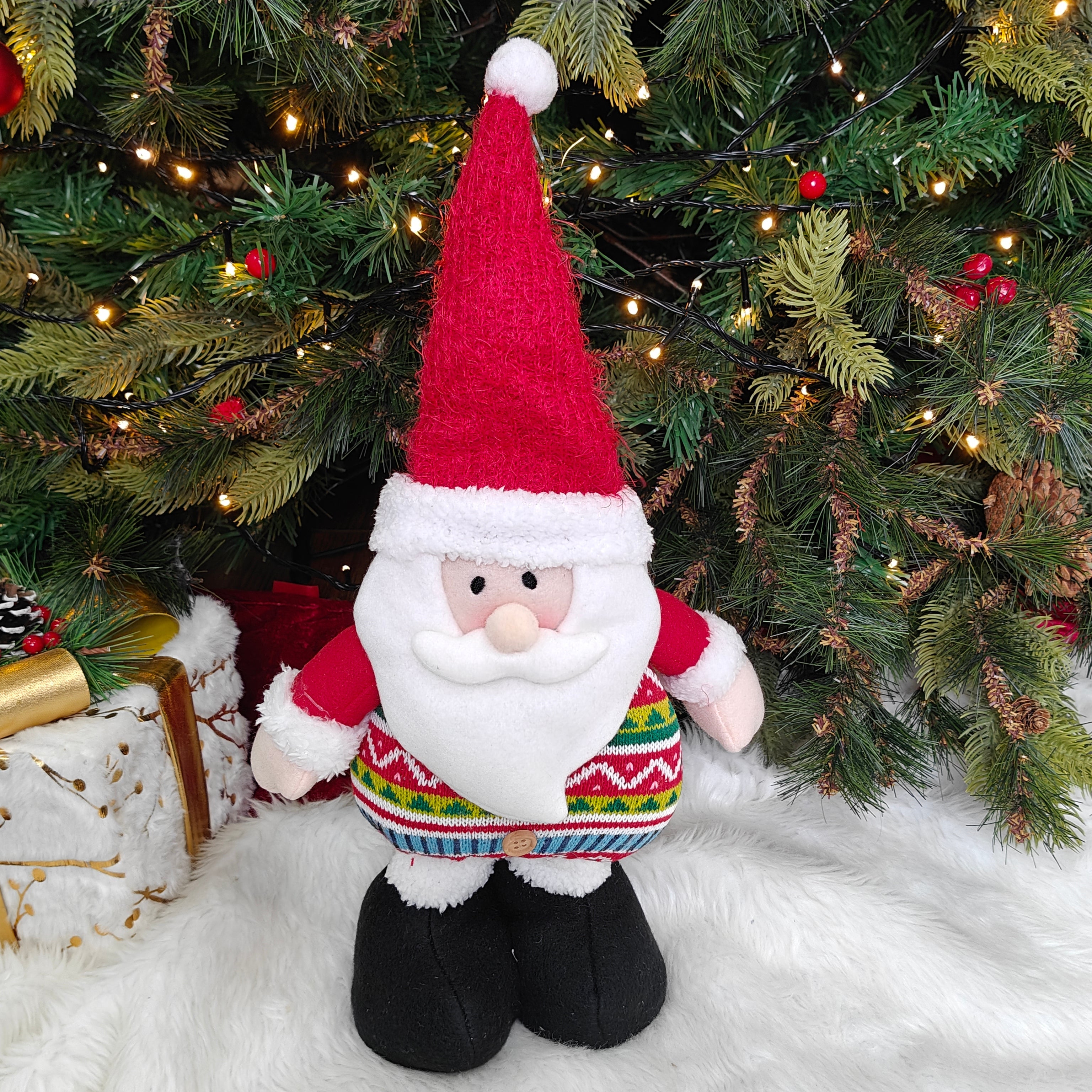 Cozy Knit Festive - Extendable Legs - Santa