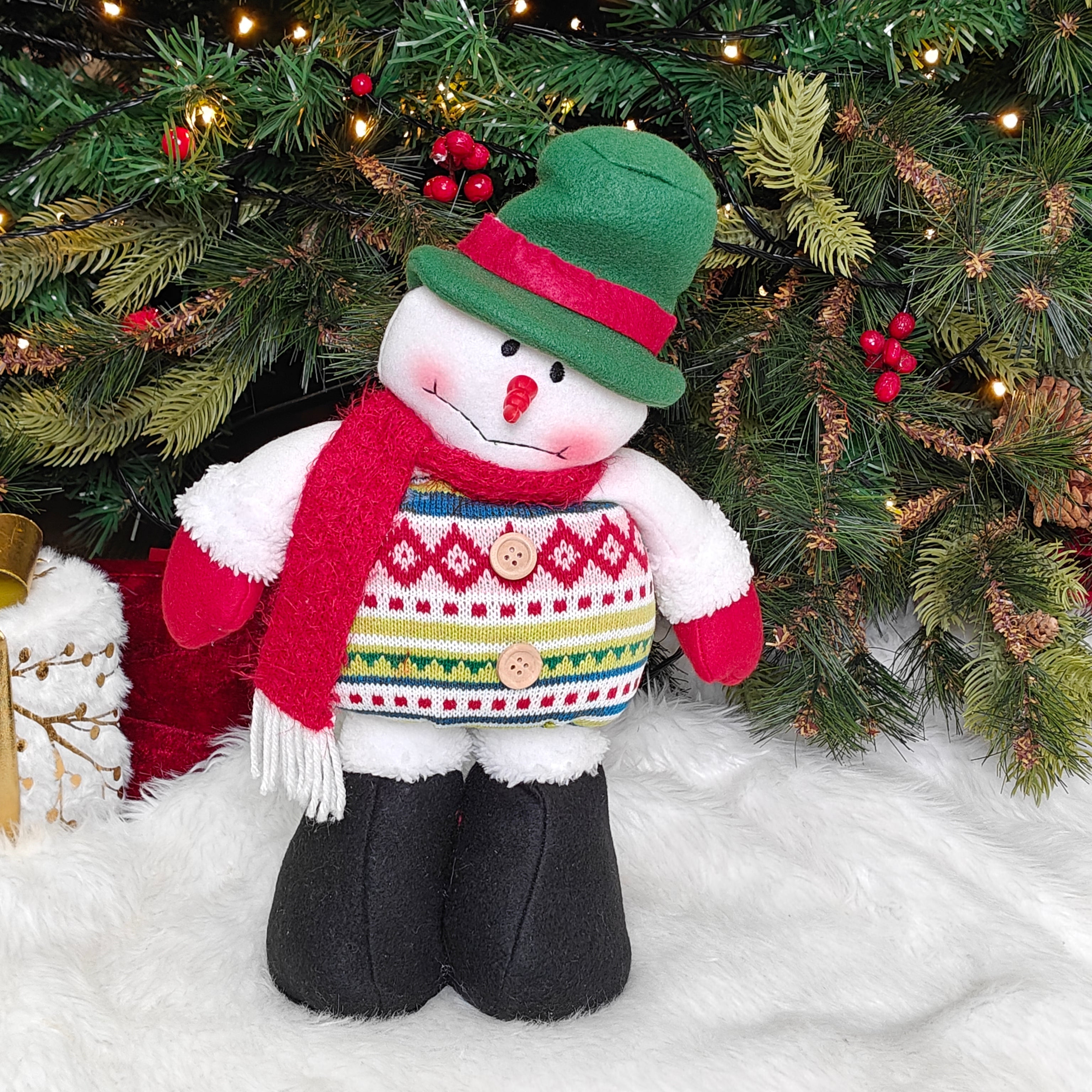 Cozy Knit Festive - Extendable Legs- Snowman