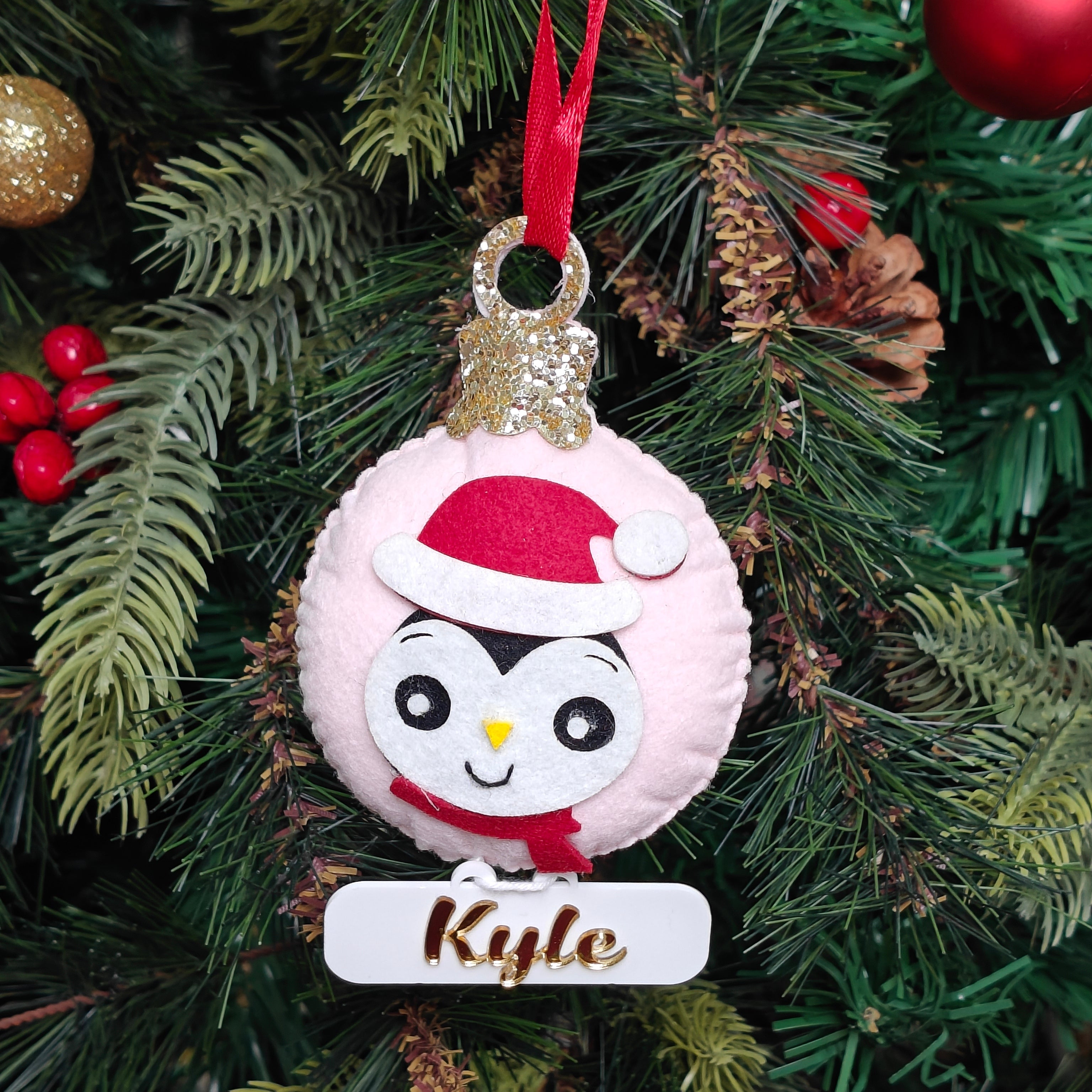 Personalised Frosty Penguin Ornament