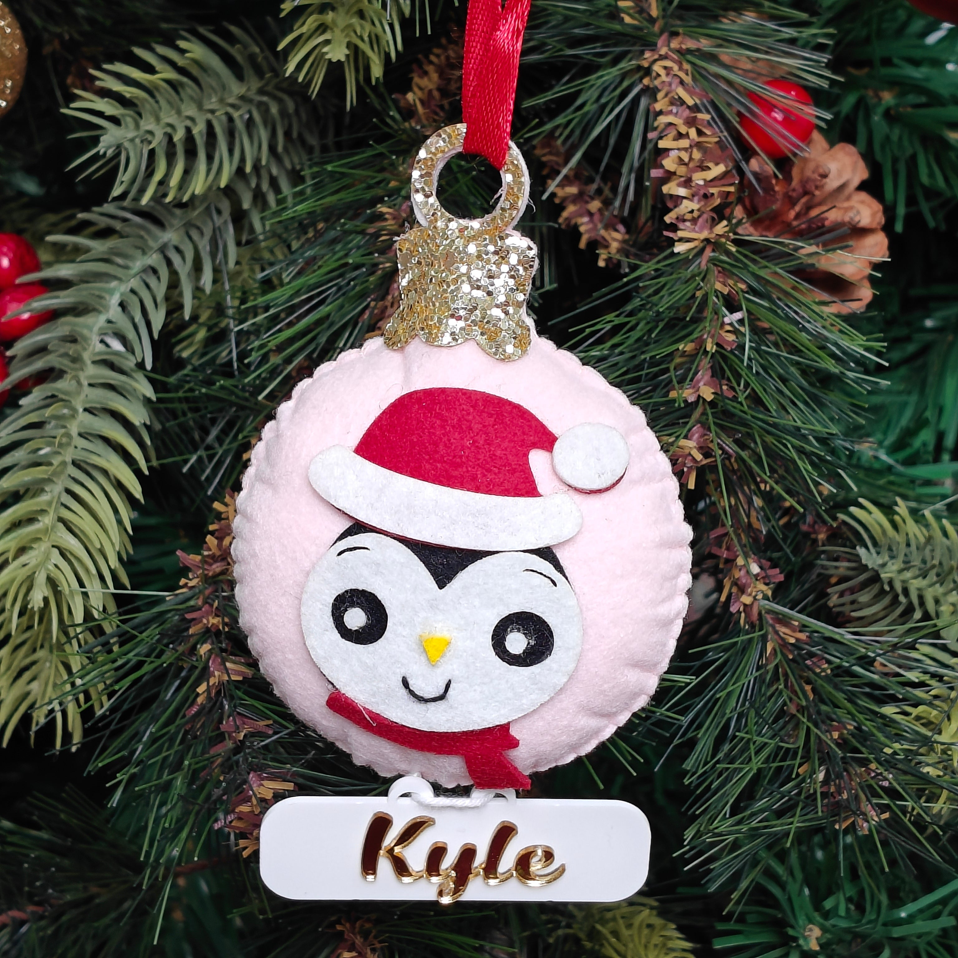 Personalised Frosty Penguin Ornament