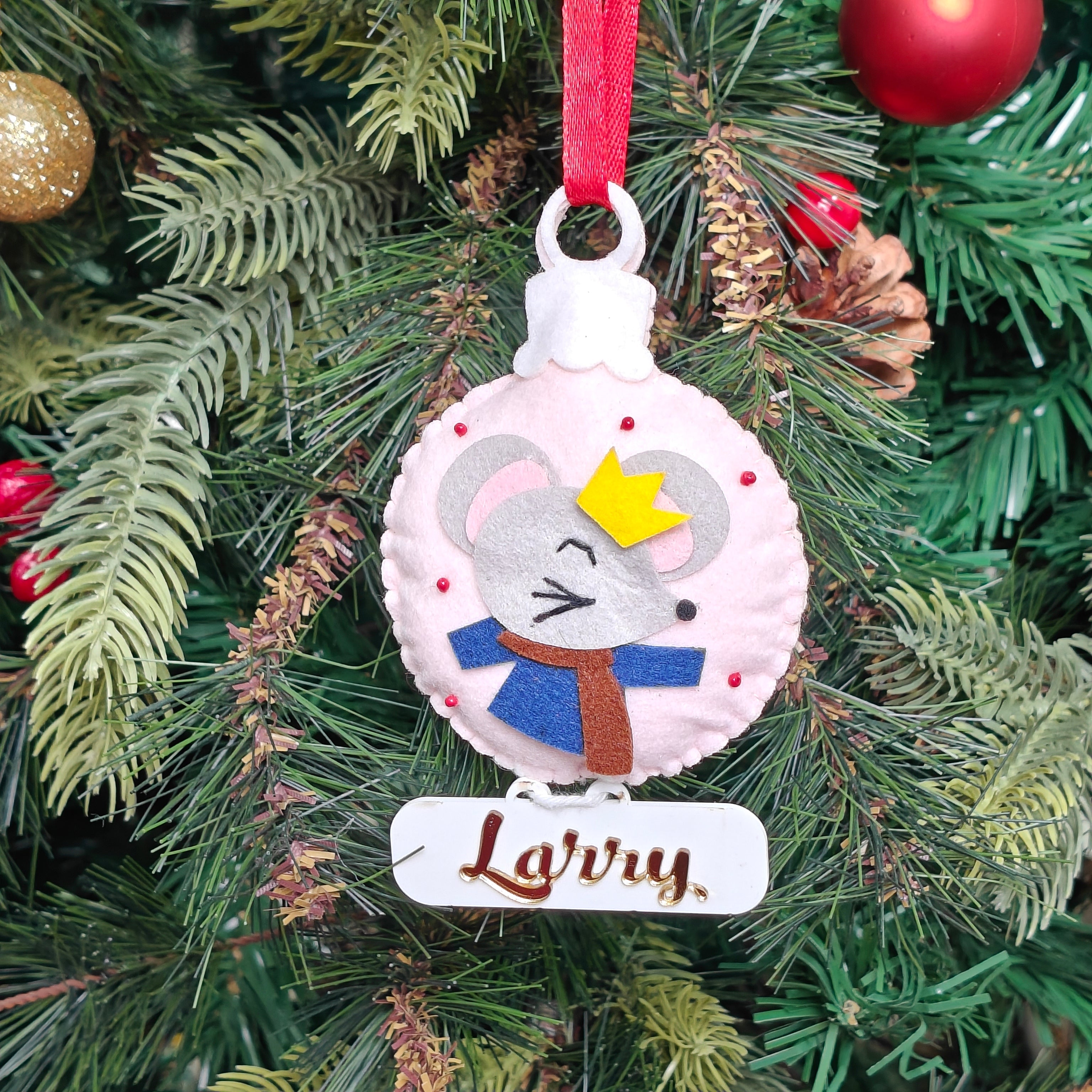 Personalised Festive Mouse Delight Ornament