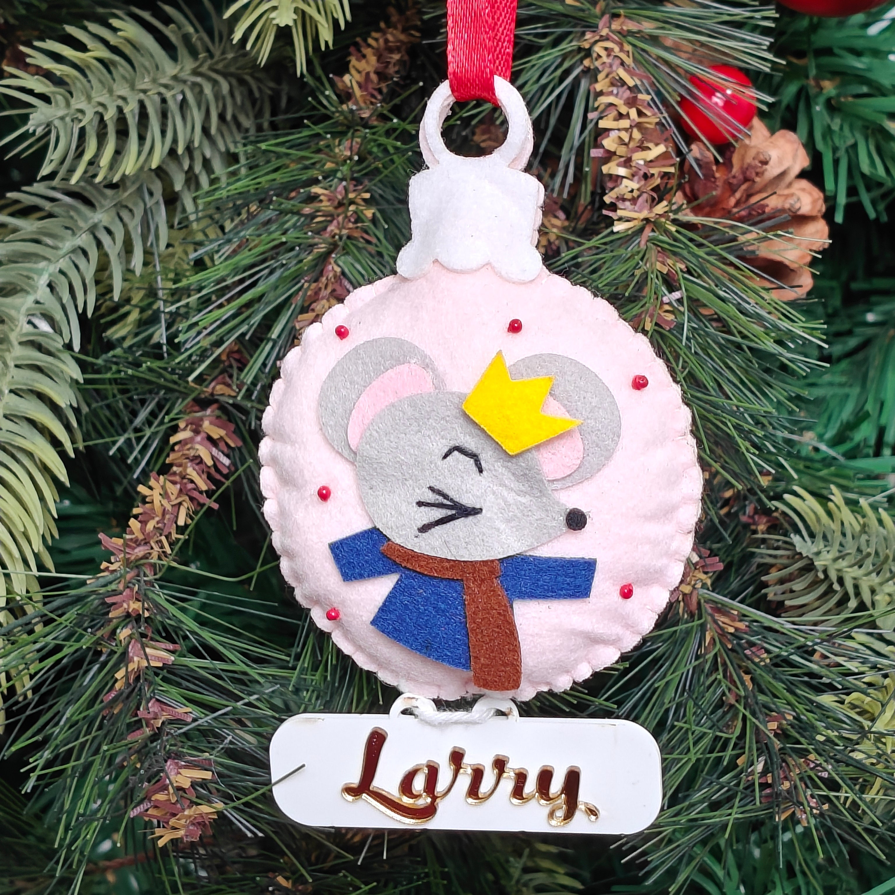 Personalised Festive Mouse Delight Ornament