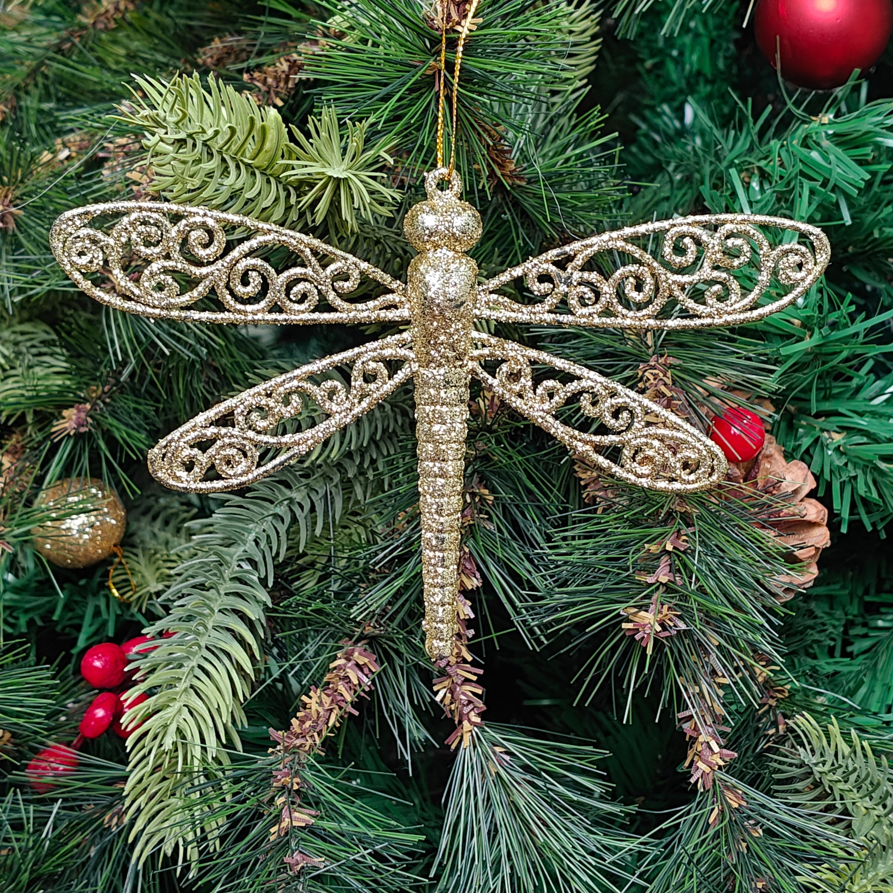 Golden Dragonfly Ornament