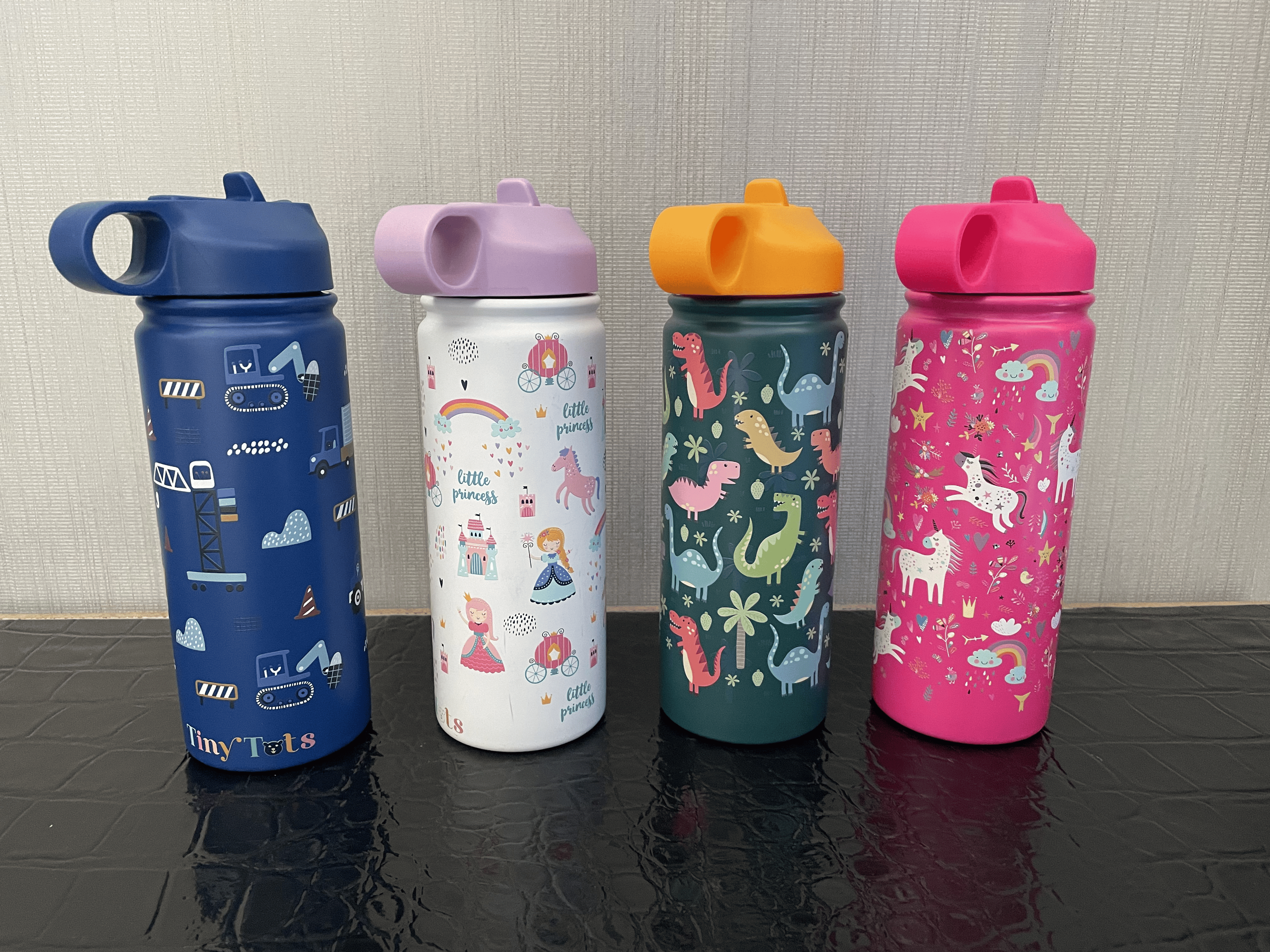 Insulated Steel Water Bottle With Straw- 475 ML - Dino